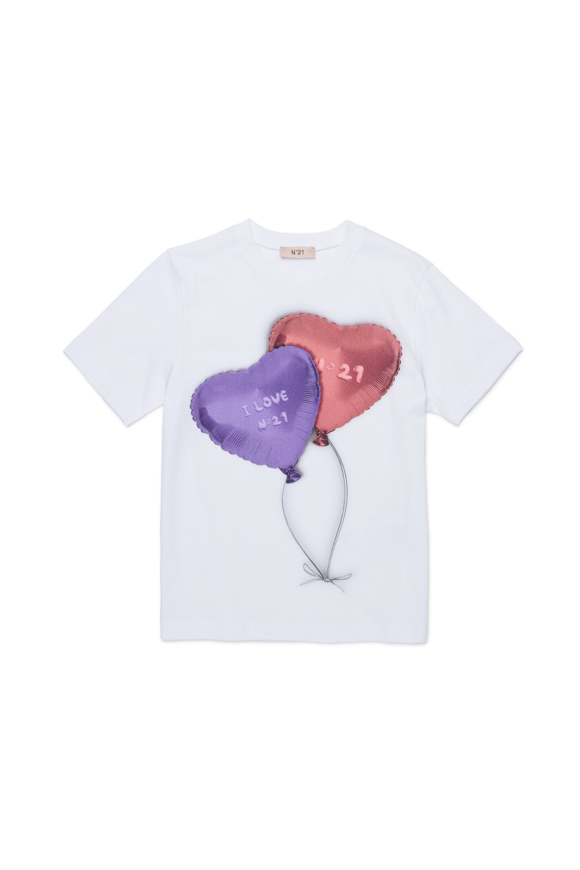 T-shirt with heart balloon print