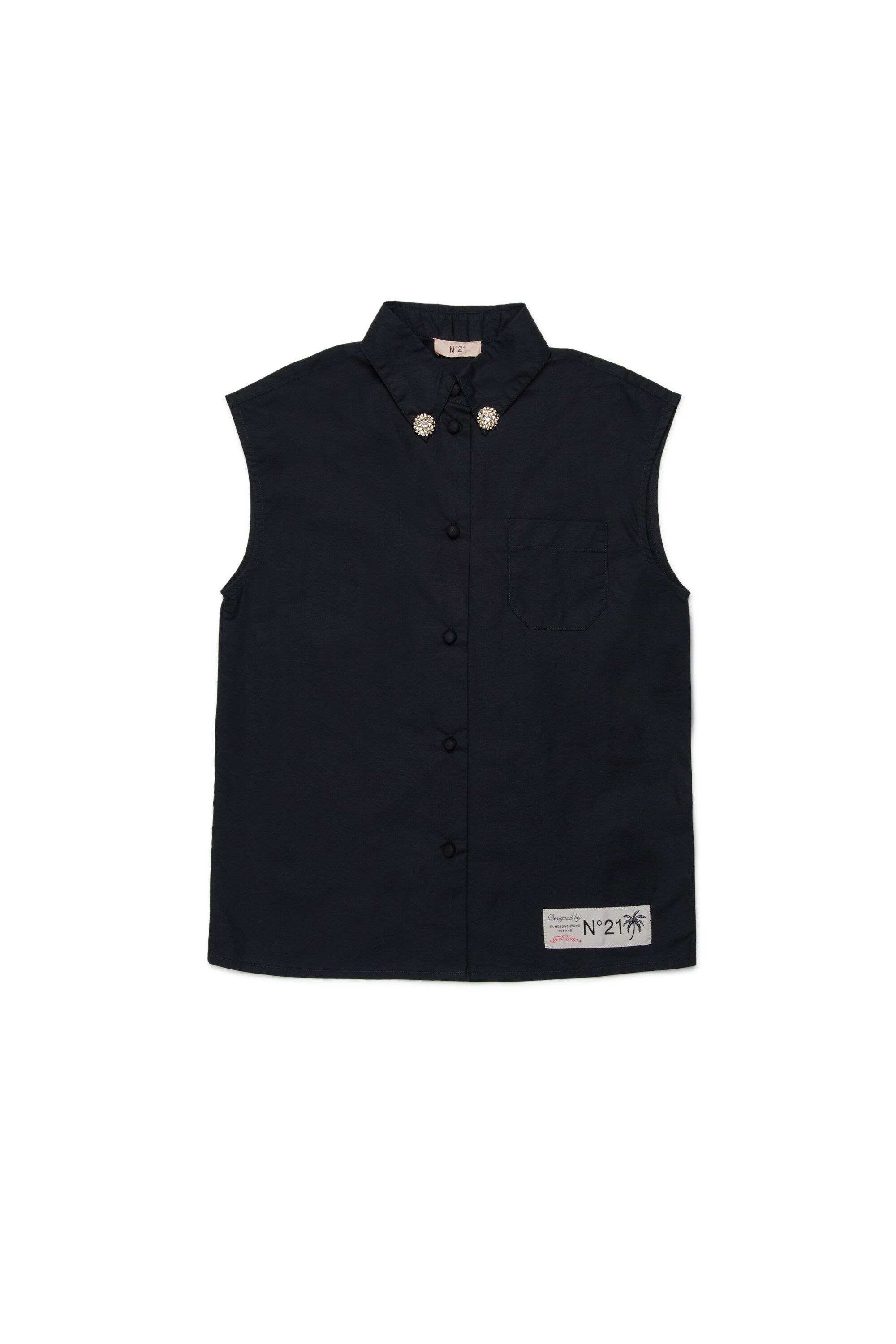 Sleeveless shirt with logo