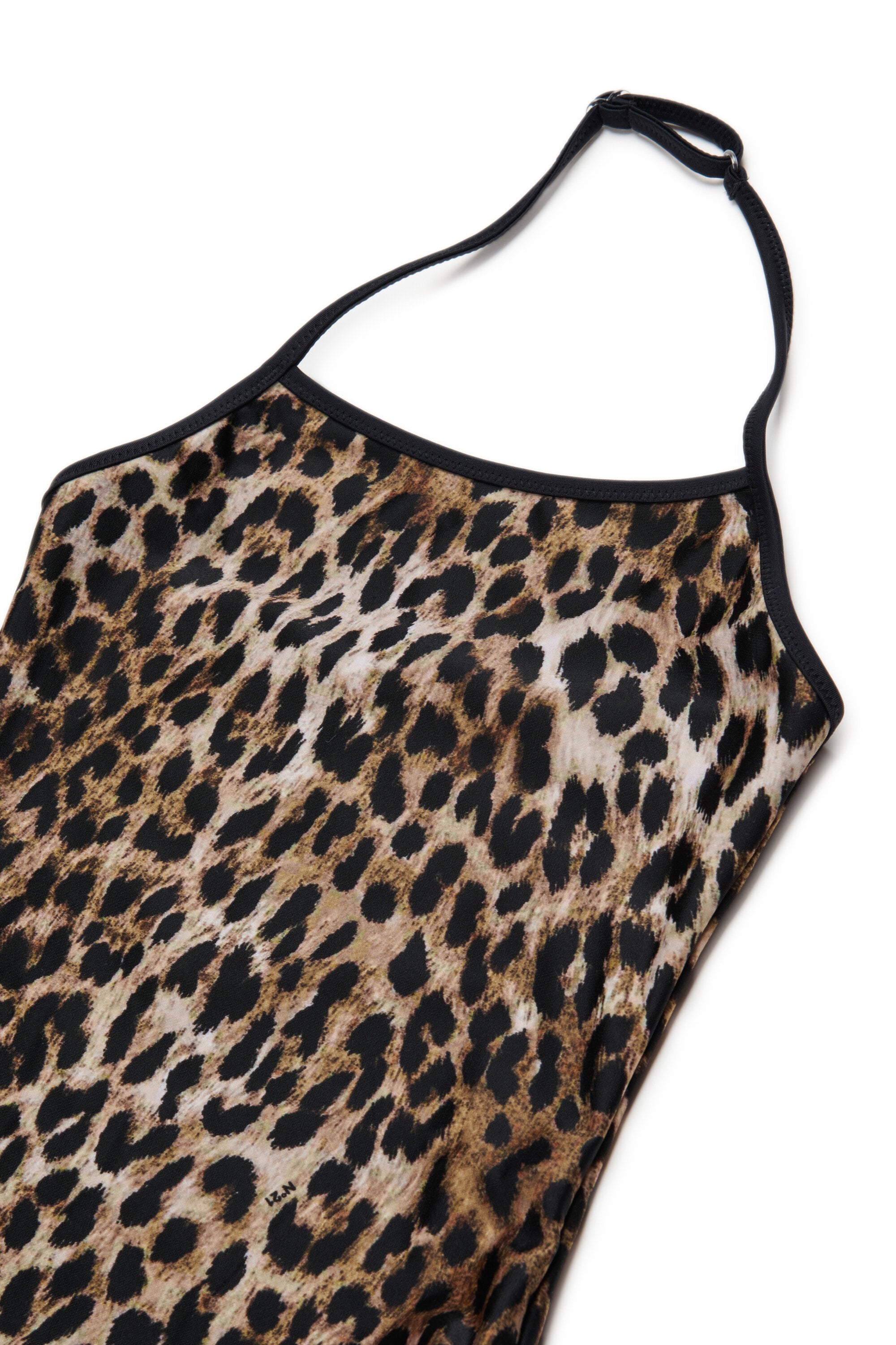 One-piece swimsuit with animal print