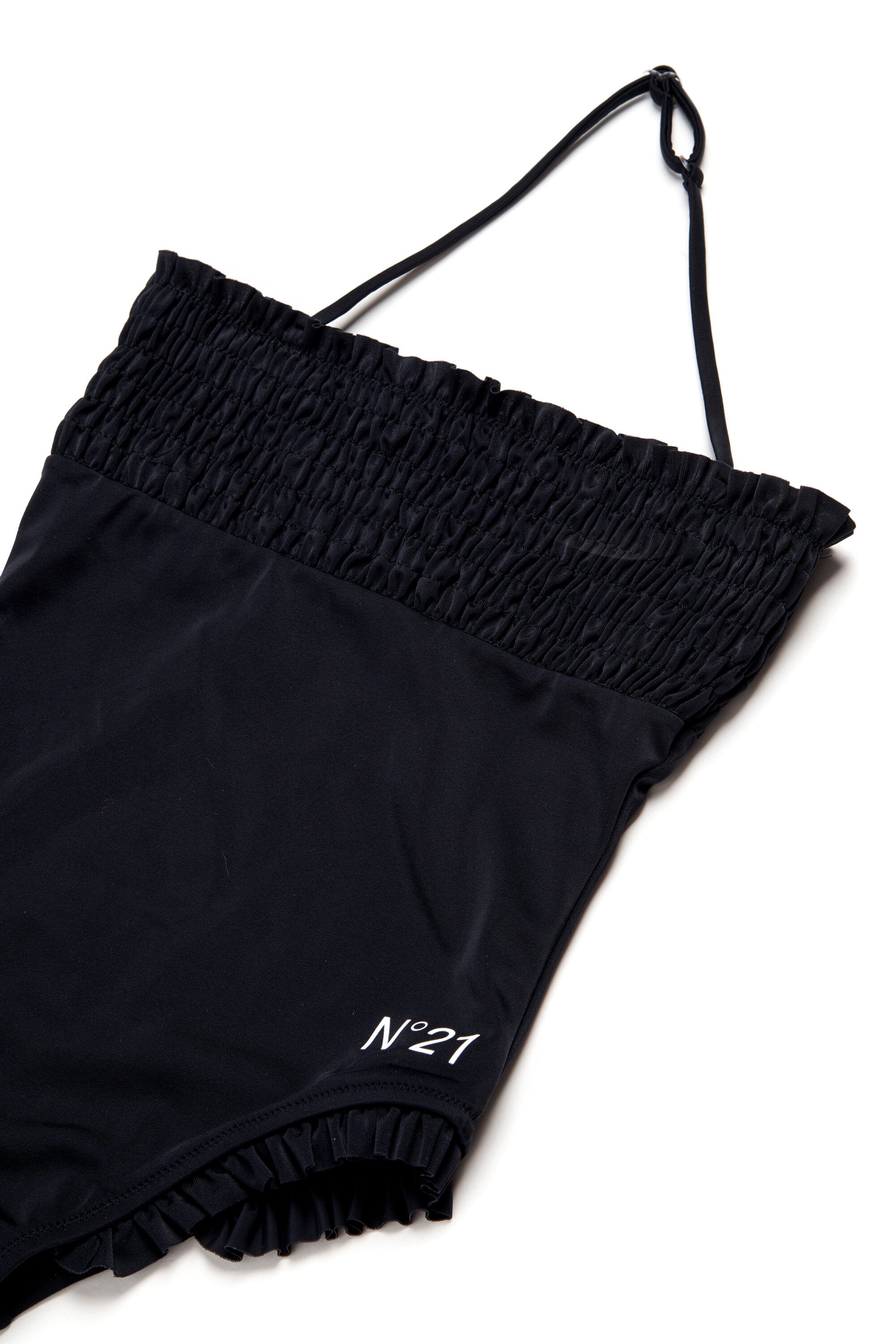 One-piece swimsuit with logo