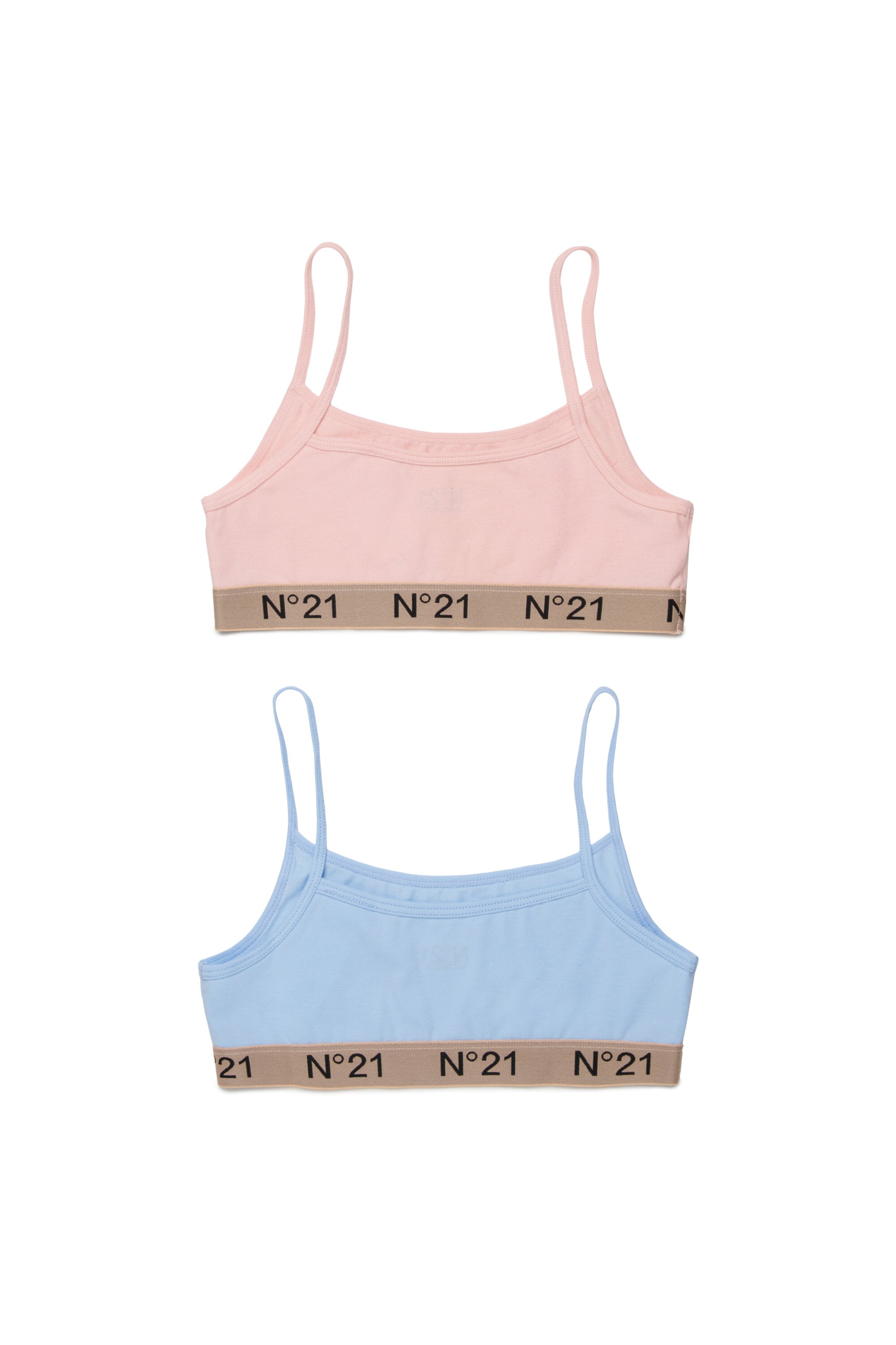 Set of sports bras with logo