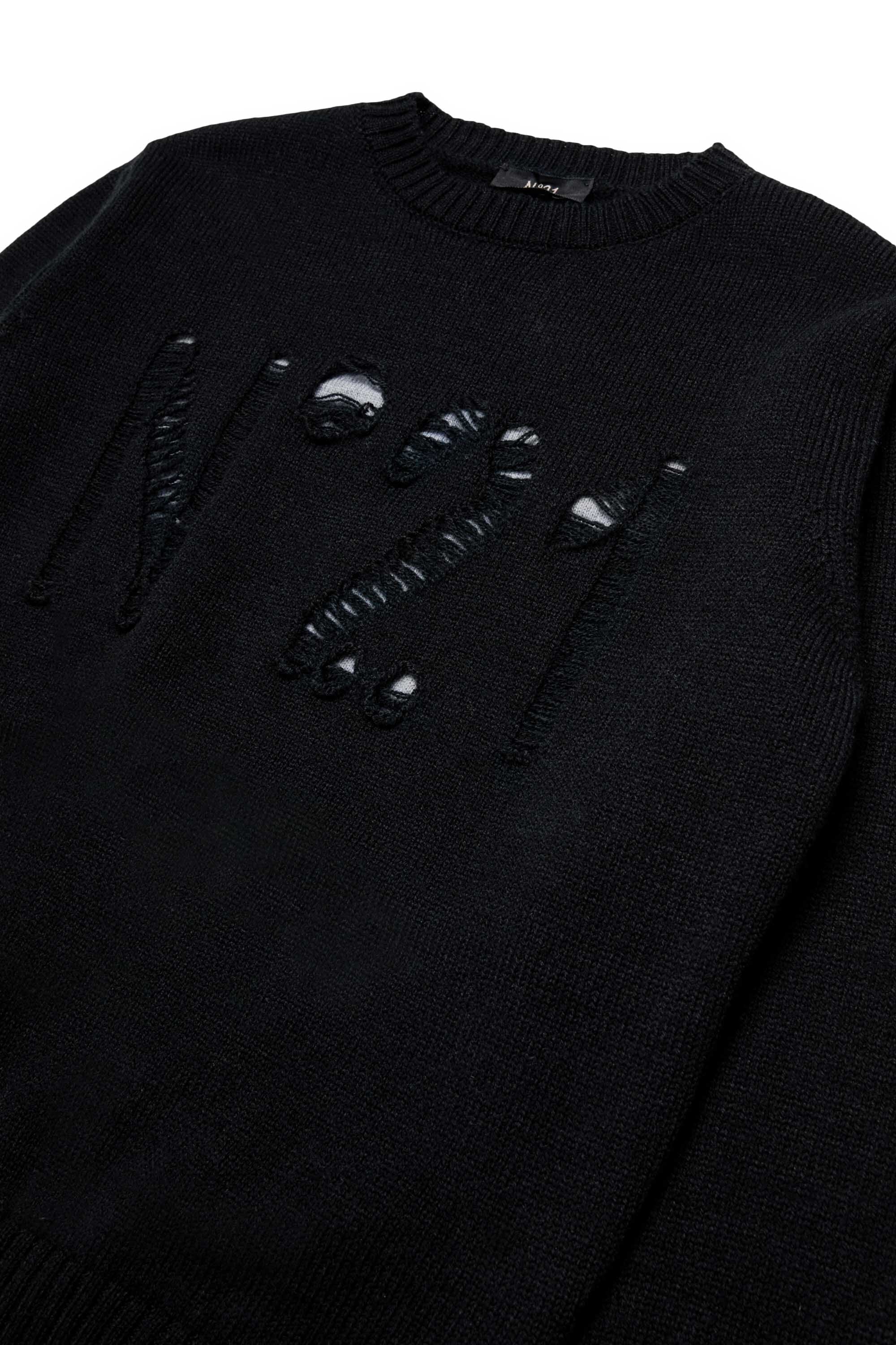 Crew-neck pullover with logo