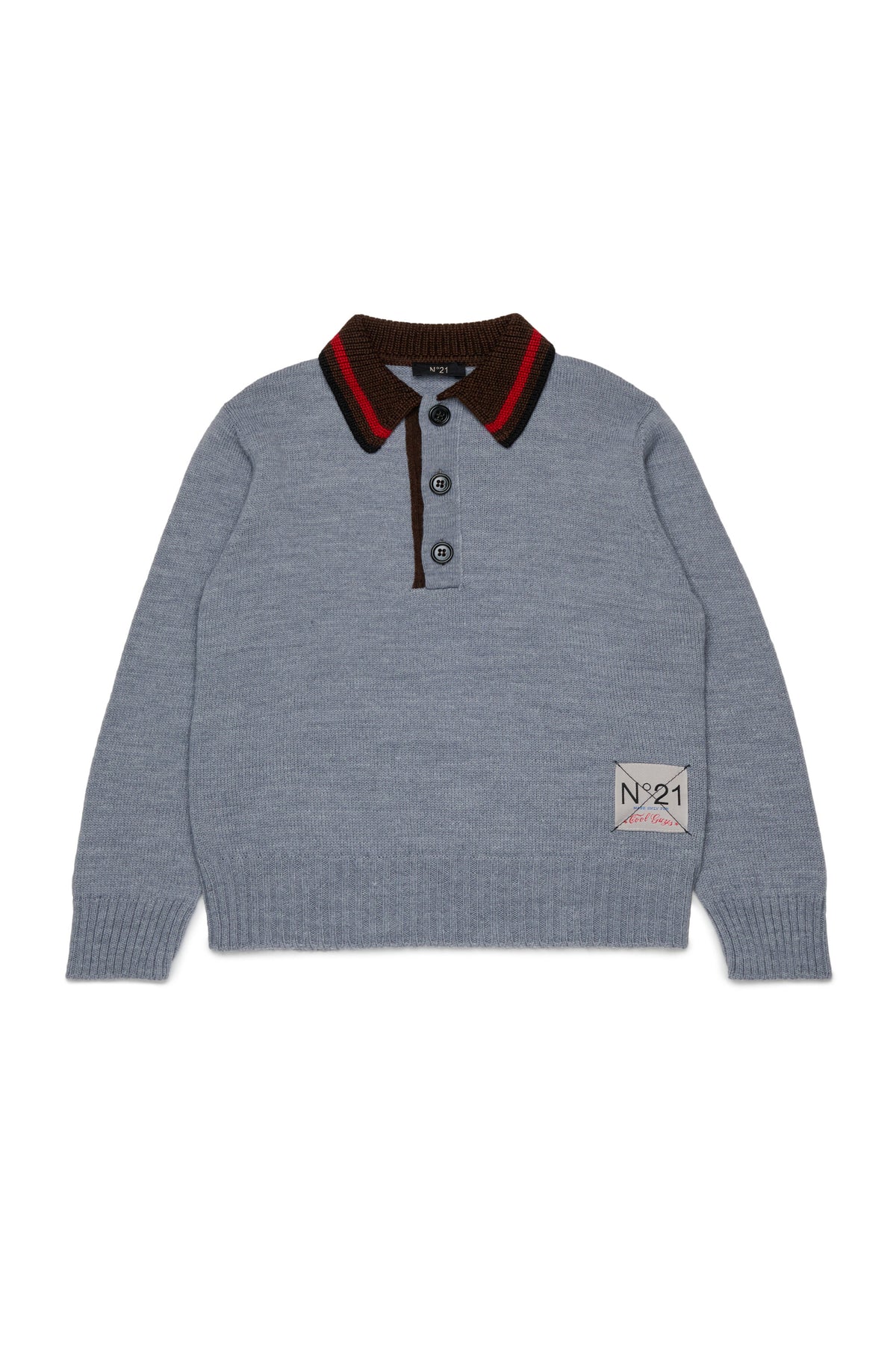 Knitted pullover with logo
