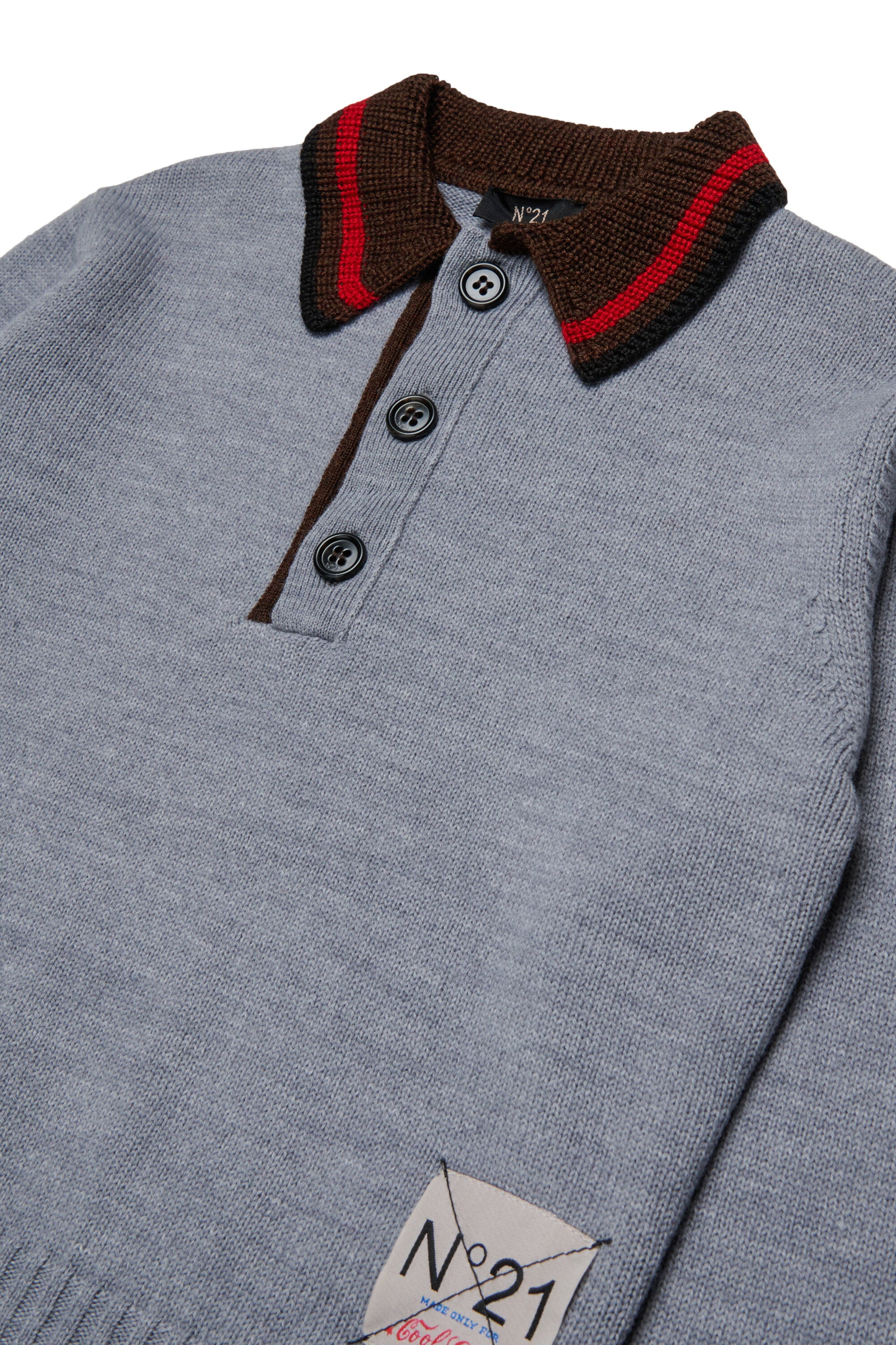 Knitted pullover with logo
