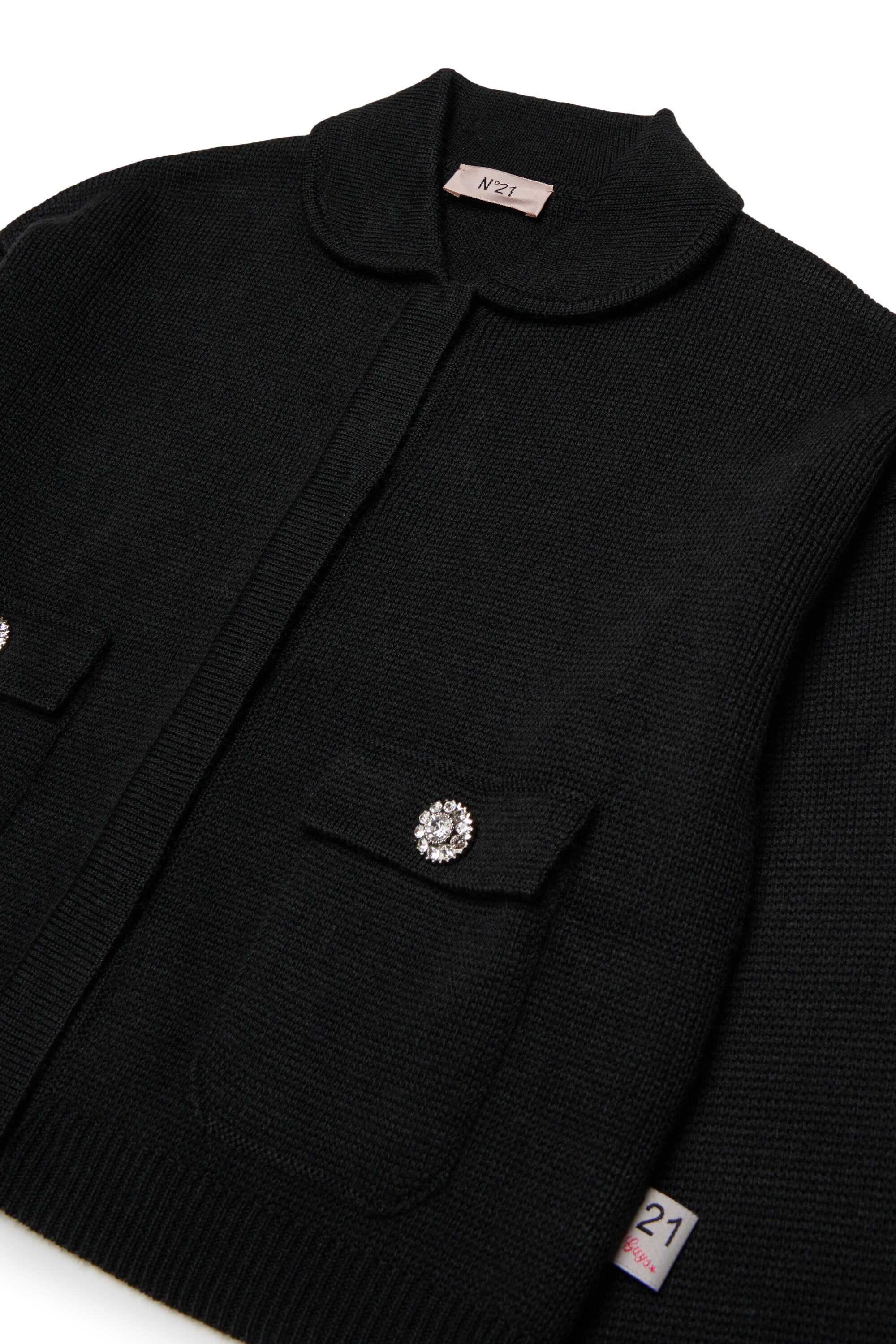 Cardigan with jewel buttons