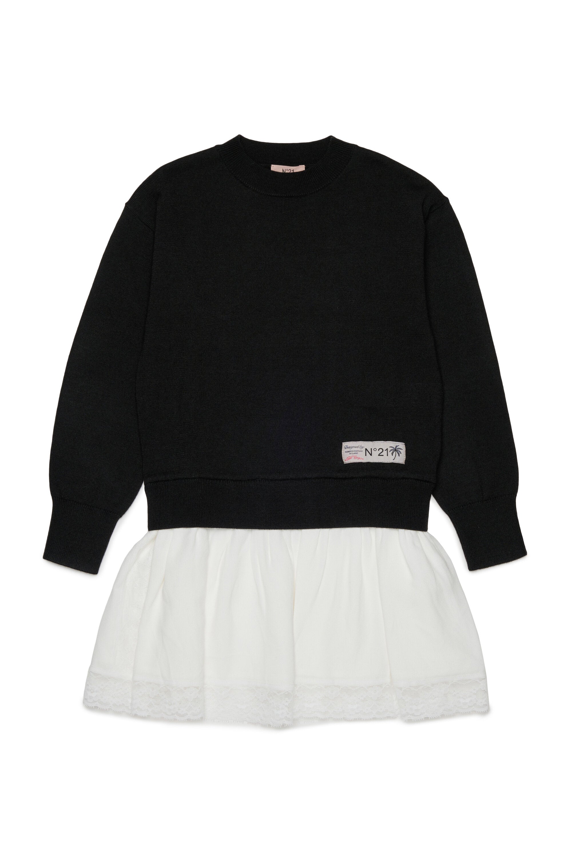 Knit dress with logo