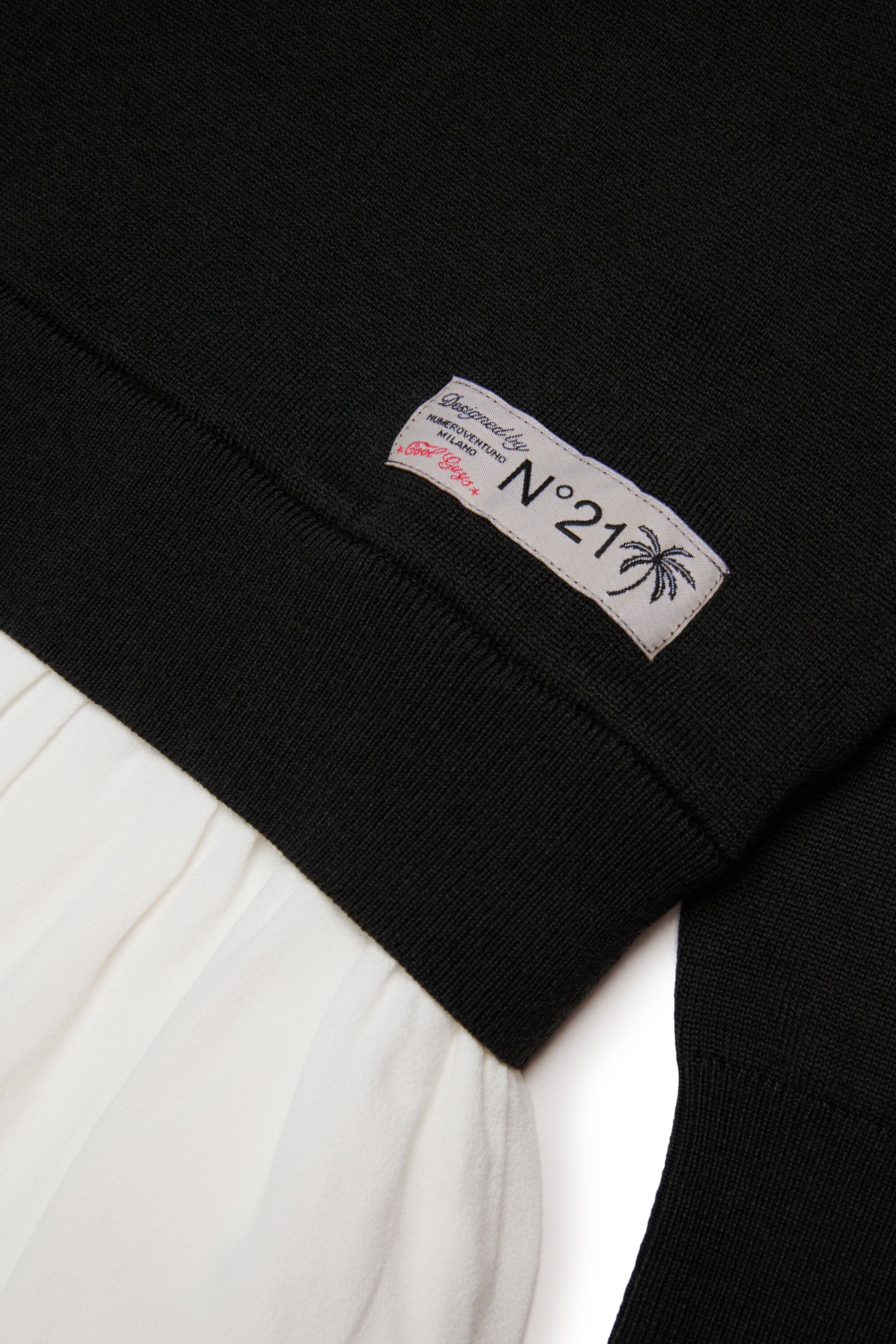 Knit dress with logo