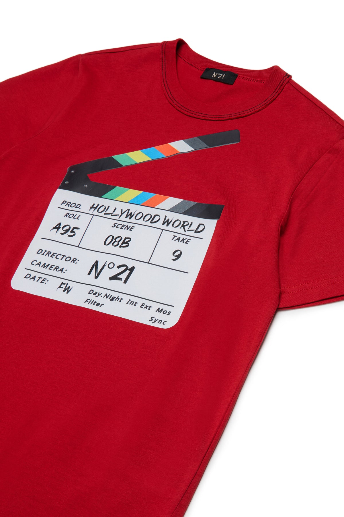 T-shirt with movie clapperboard print