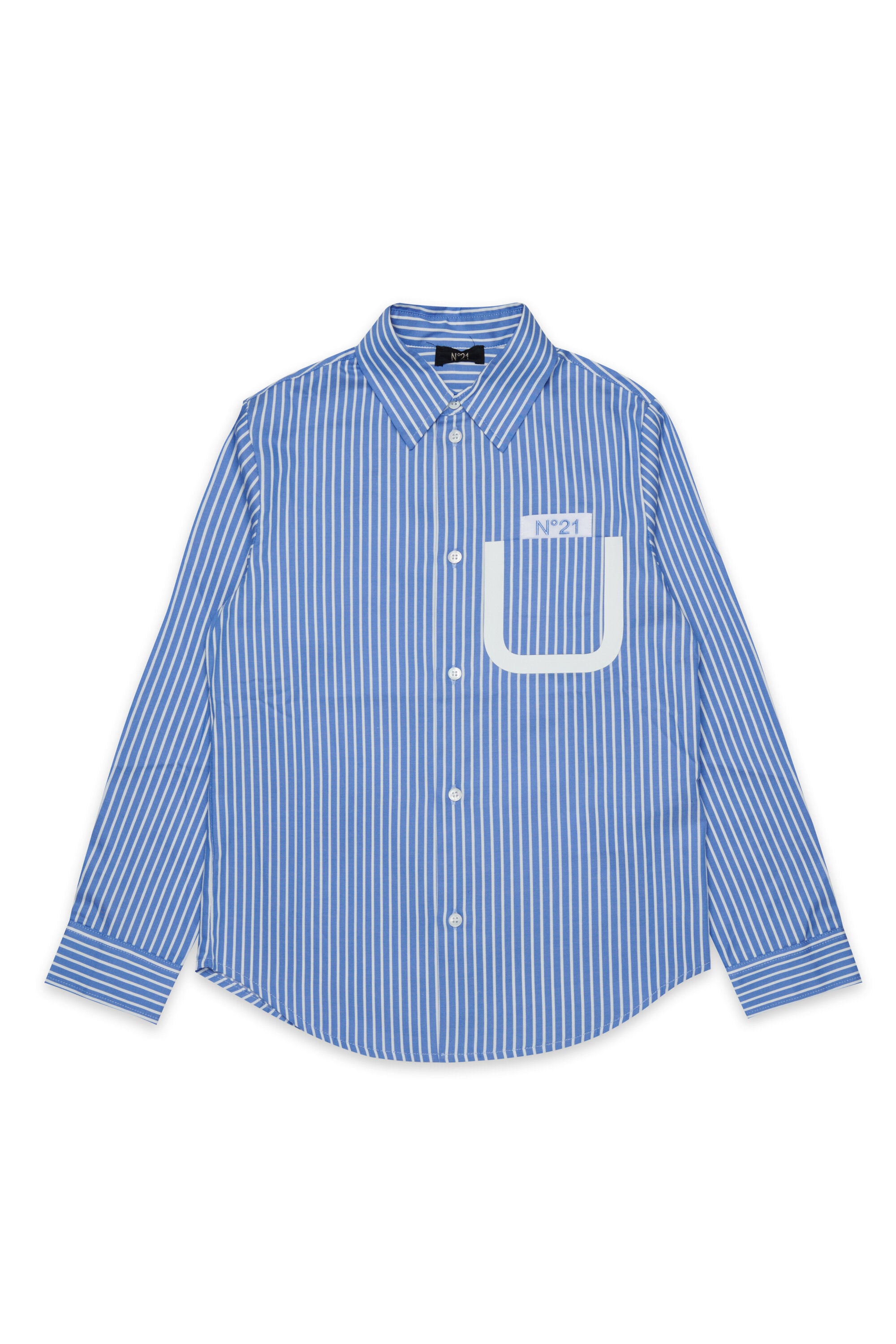 Striped shirt with logo