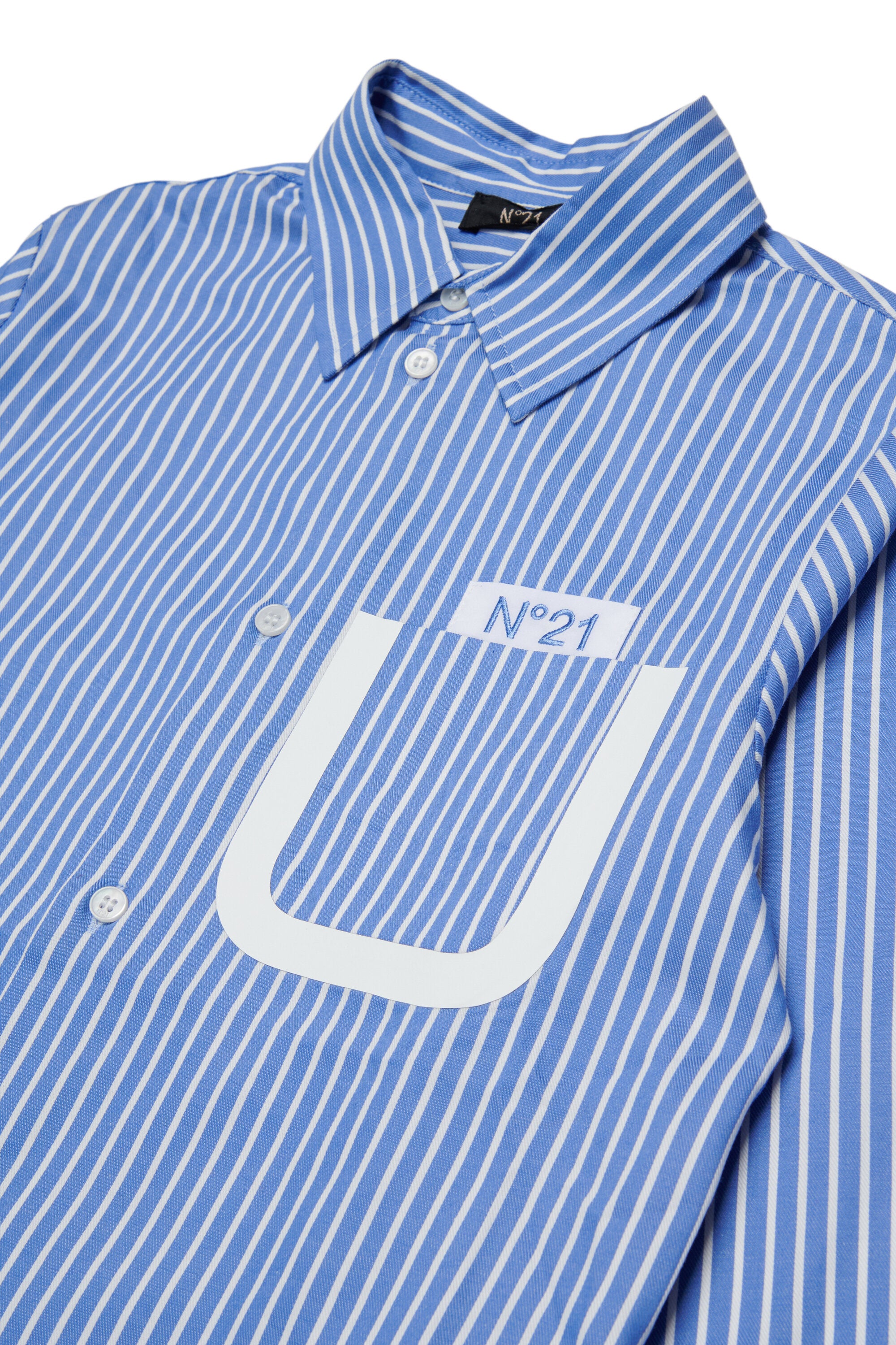 Striped shirt with logo