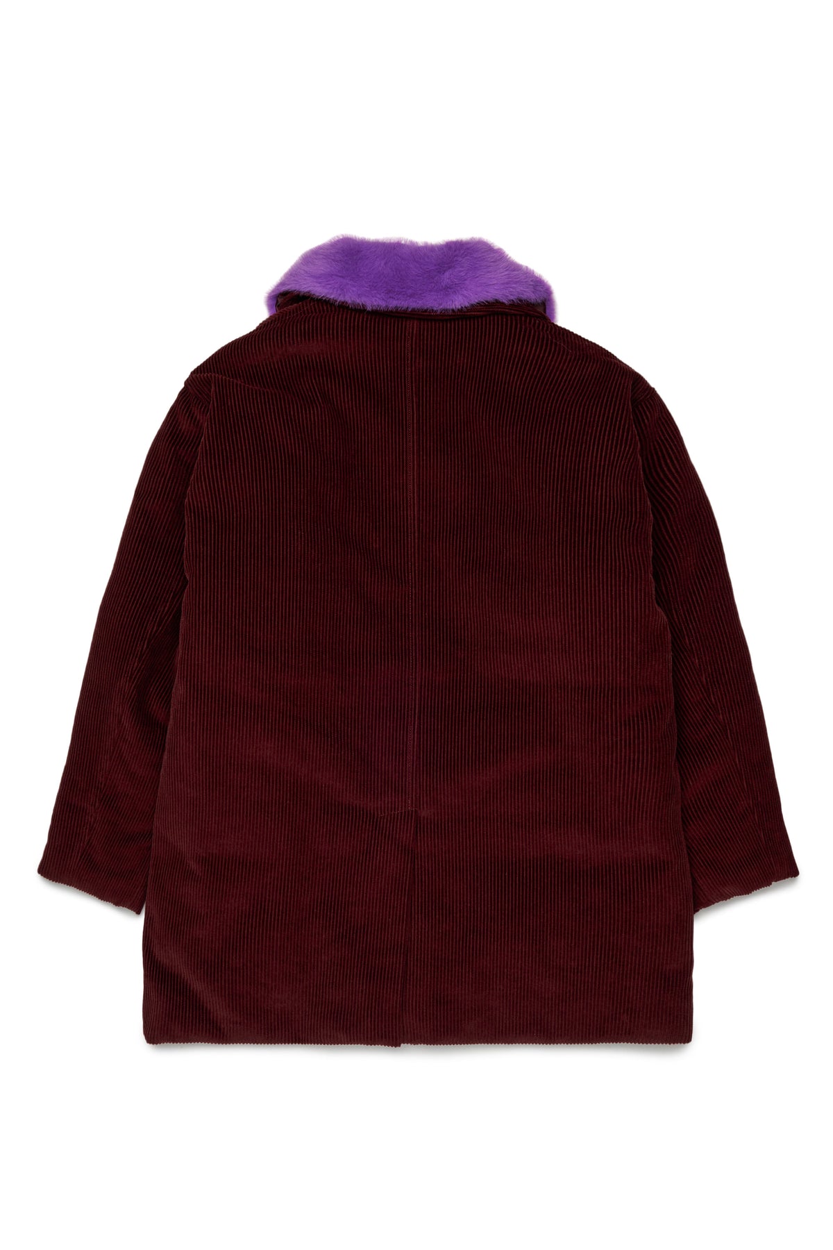 Jacket with faux fur collar and logo