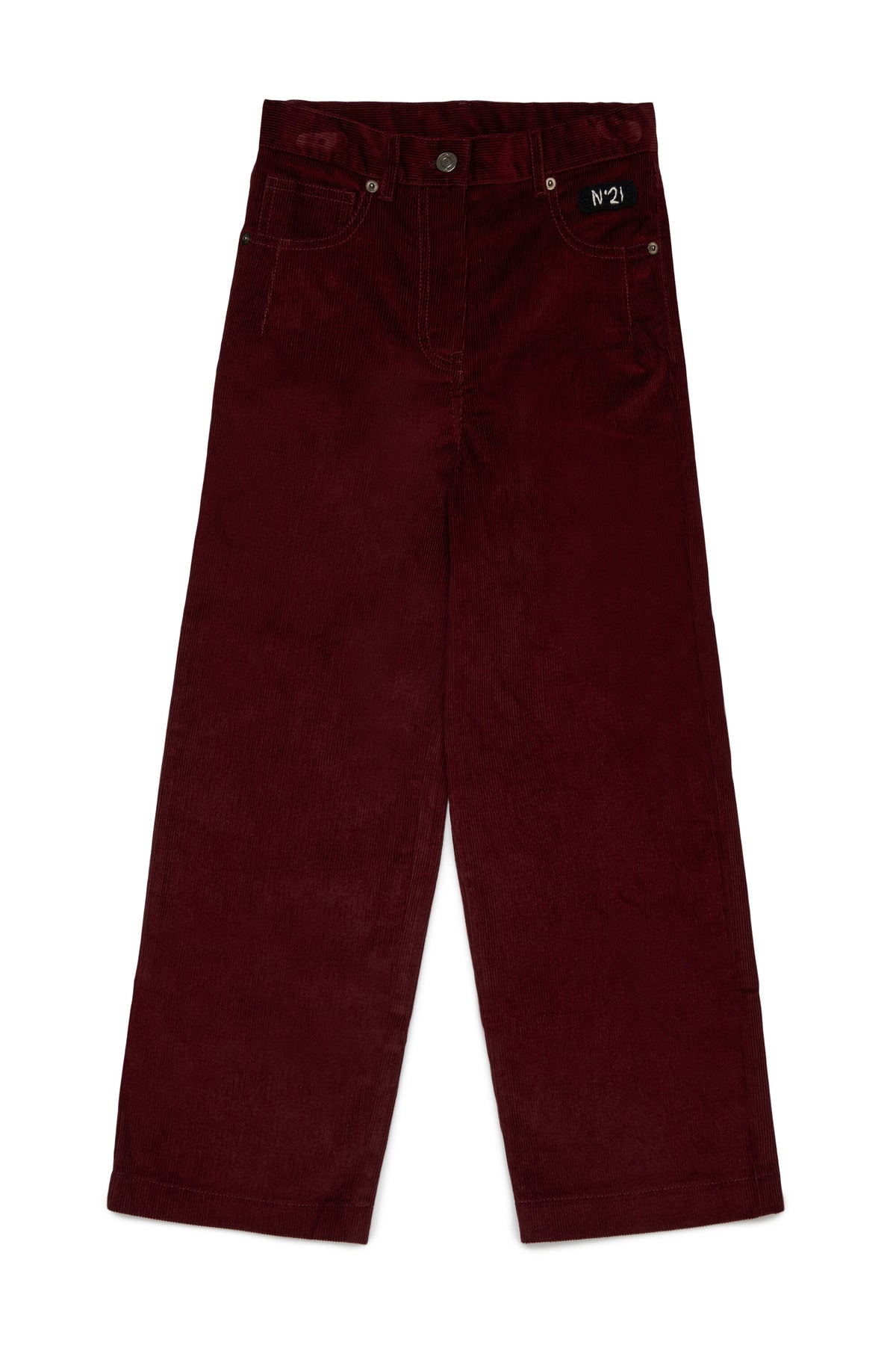 Corduroy pants with logo