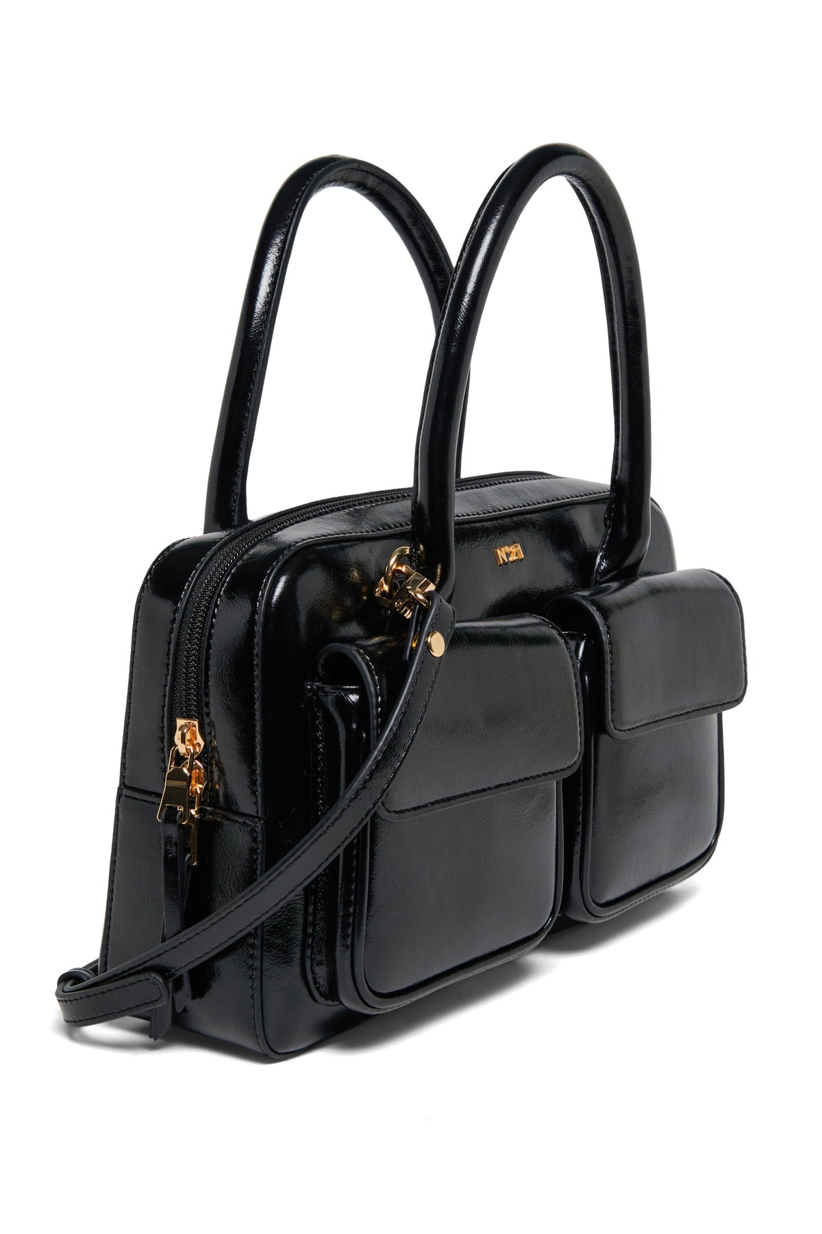 Cross-body bag with double front pocket