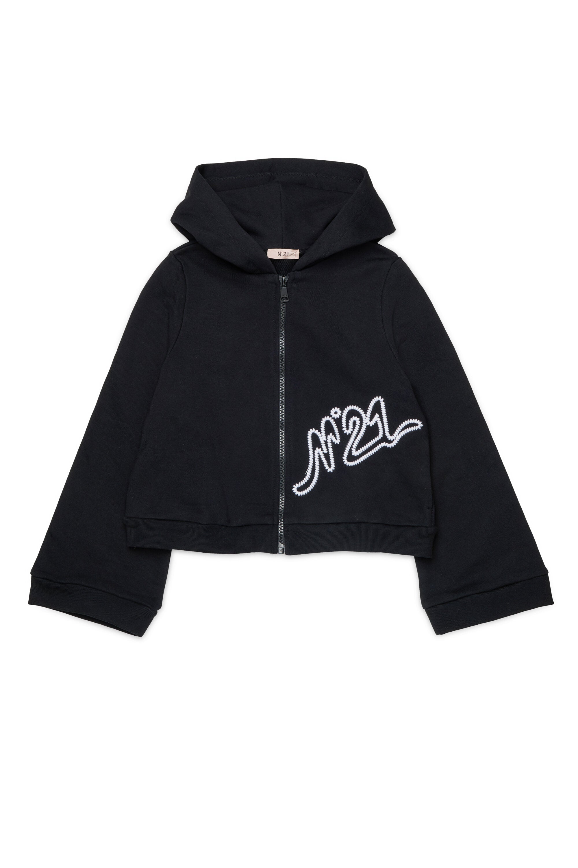 Zip-up sweatshirt with logo