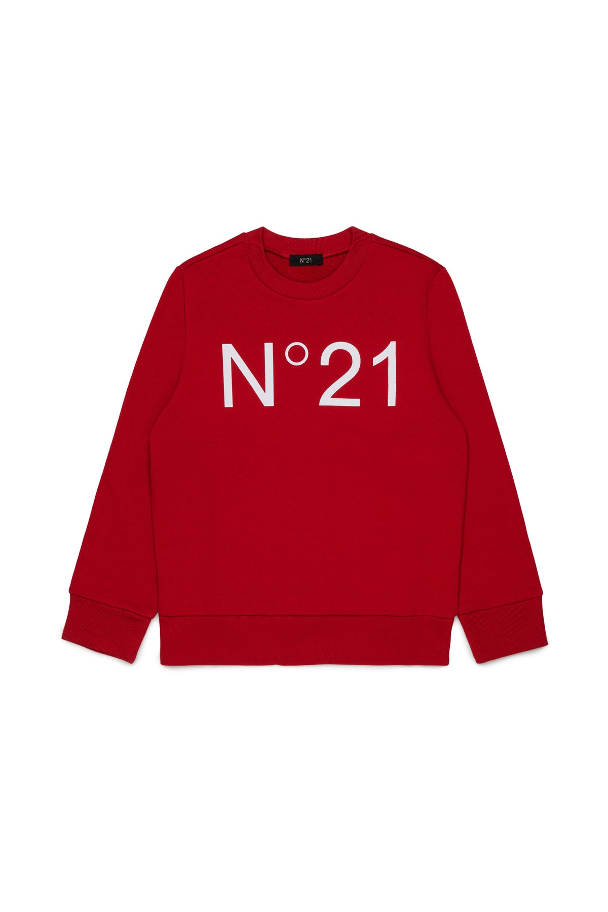 Cotton crew-neck sweatshirt with logo