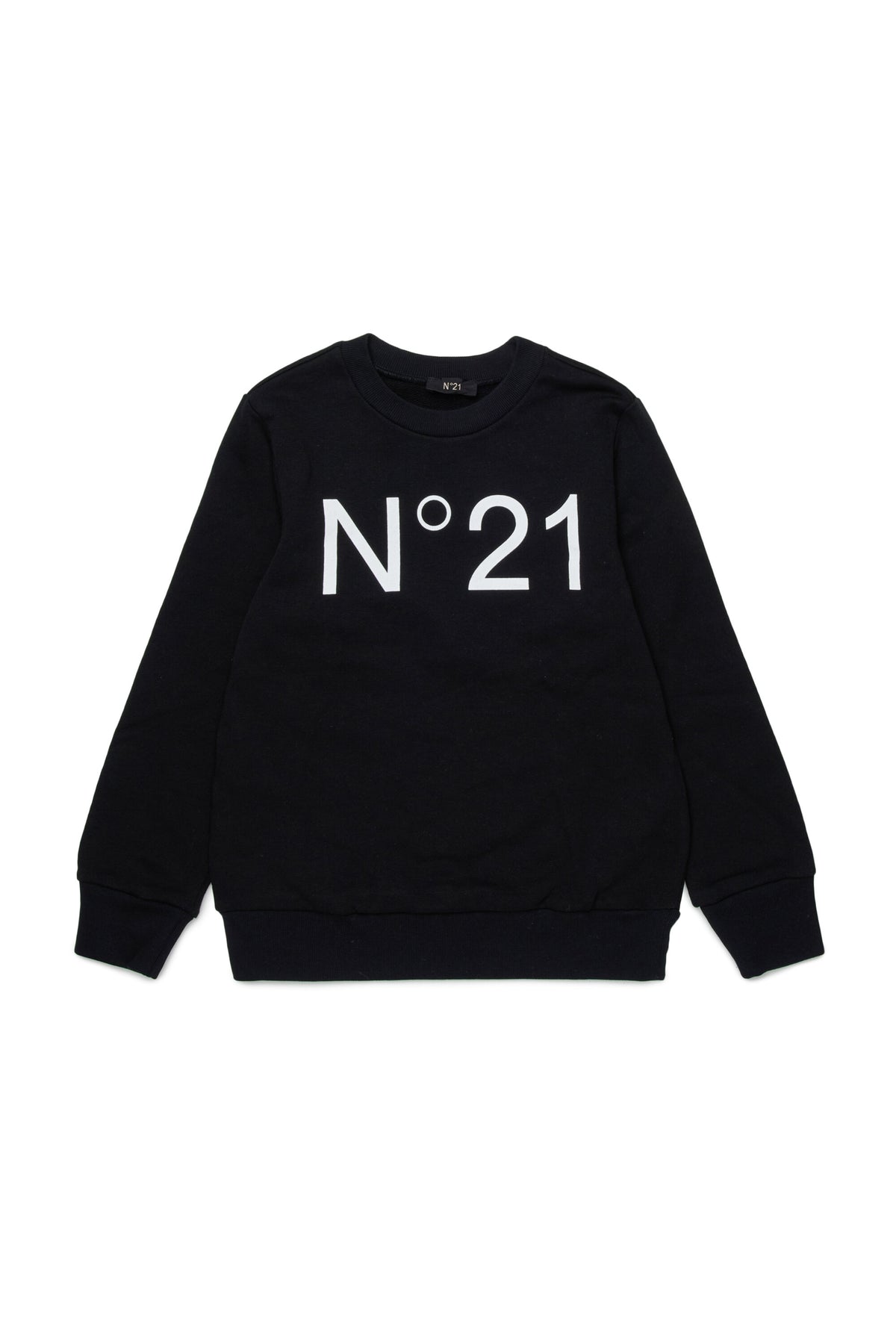 Cotton crew-neck sweatshirt with logo