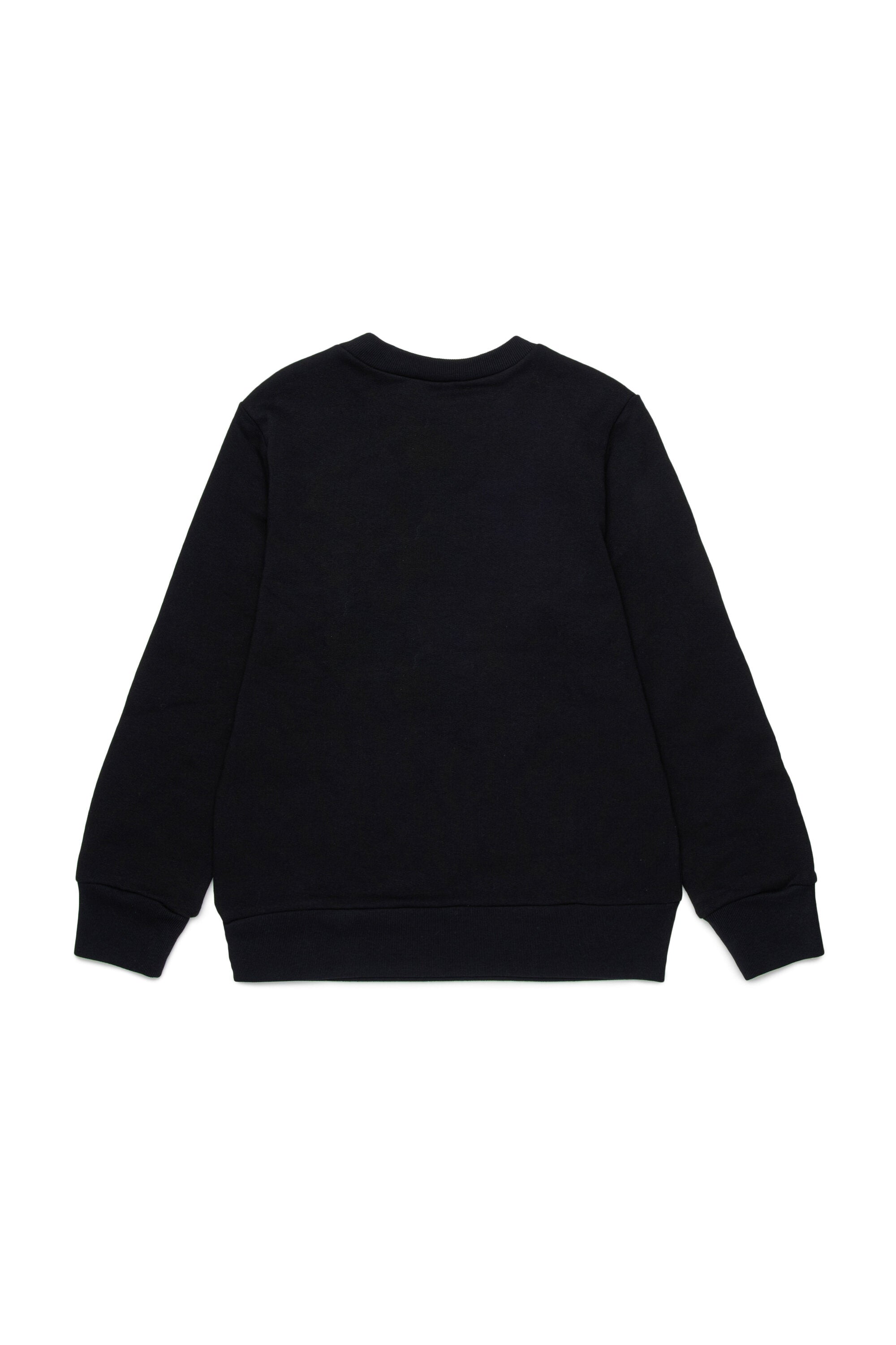 Cotton crew-neck sweatshirt with logo