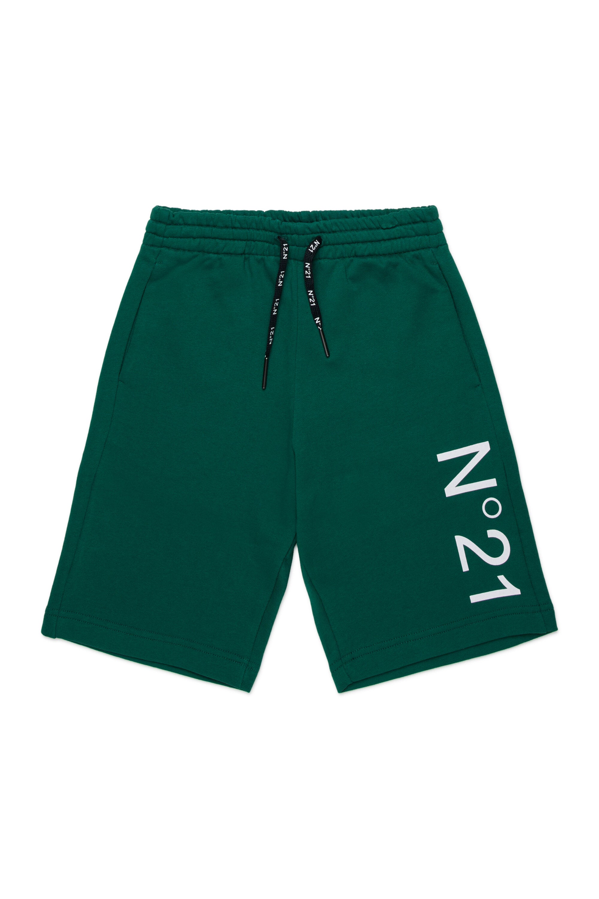 Fleece shorts with logo