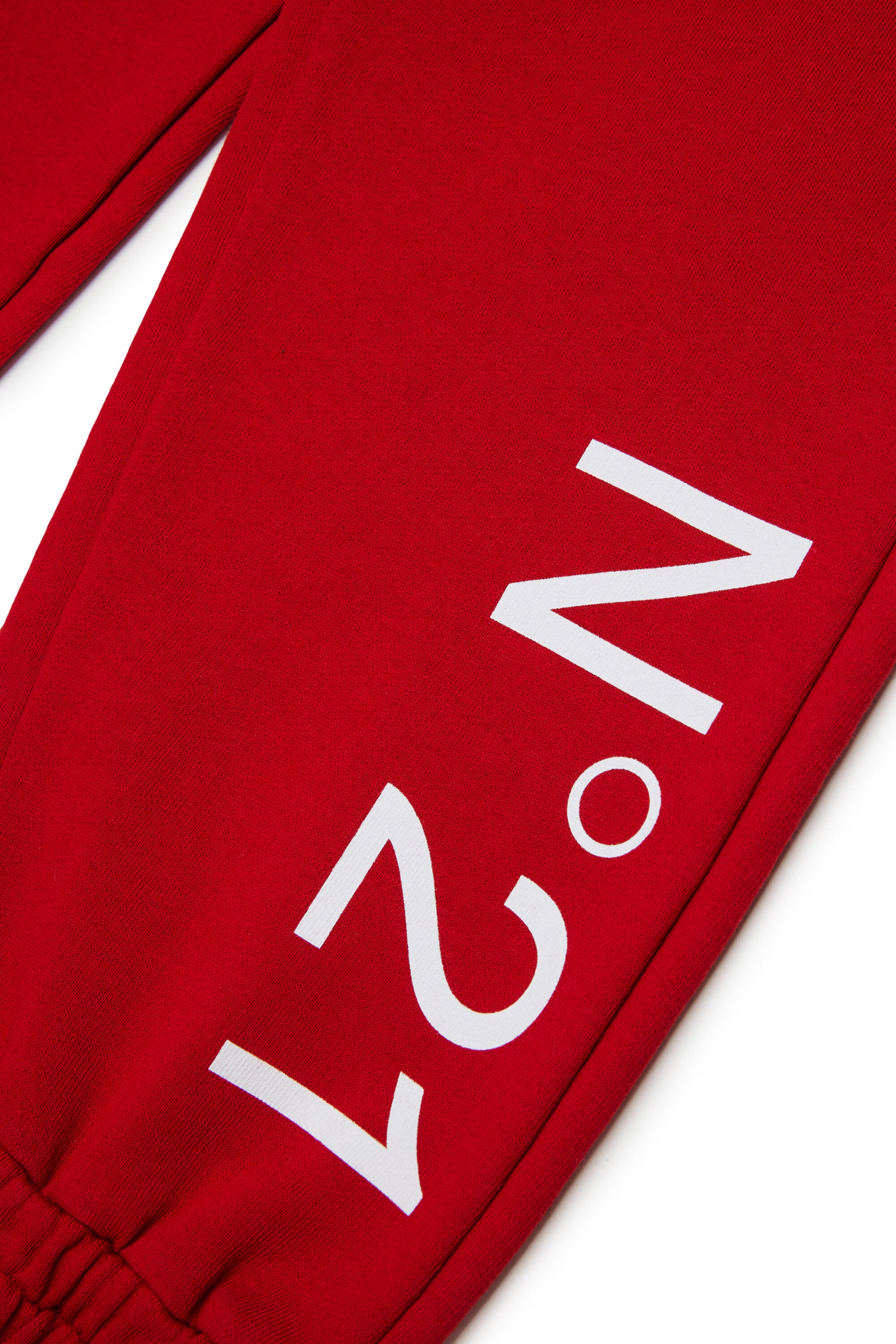Pink fleece trousers with logo