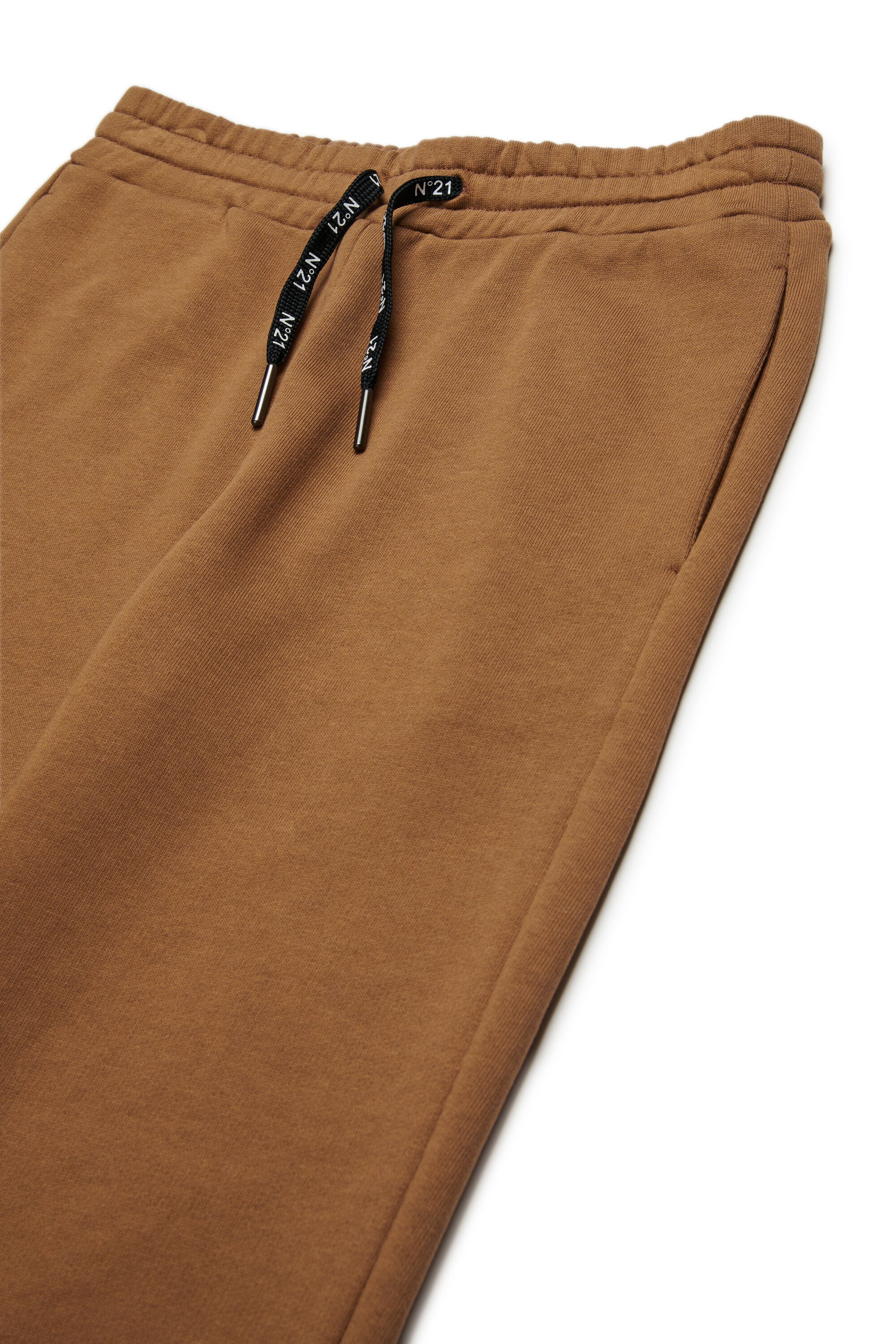 Pink fleece trousers with logo