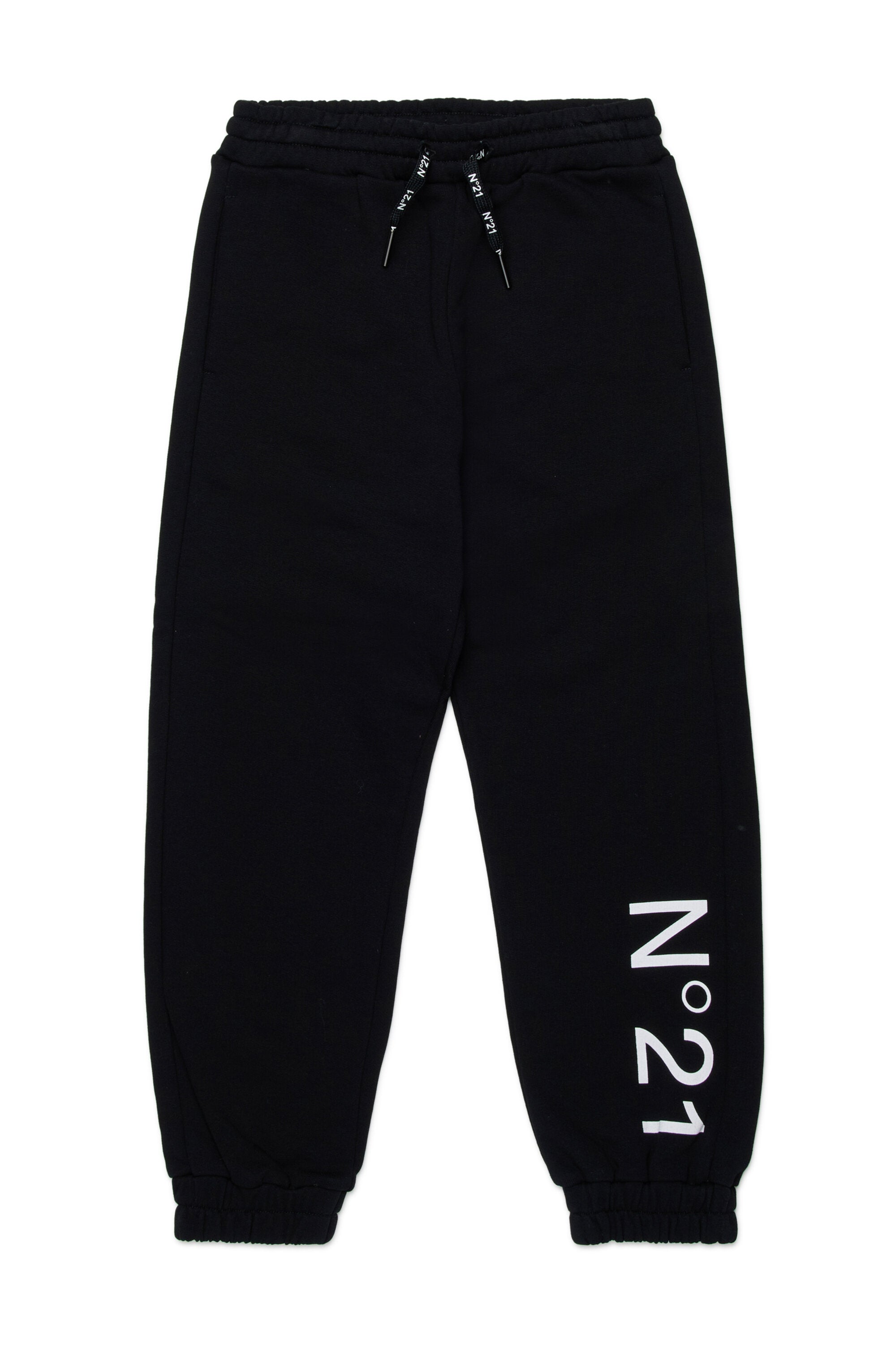 Pink fleece trousers with logo