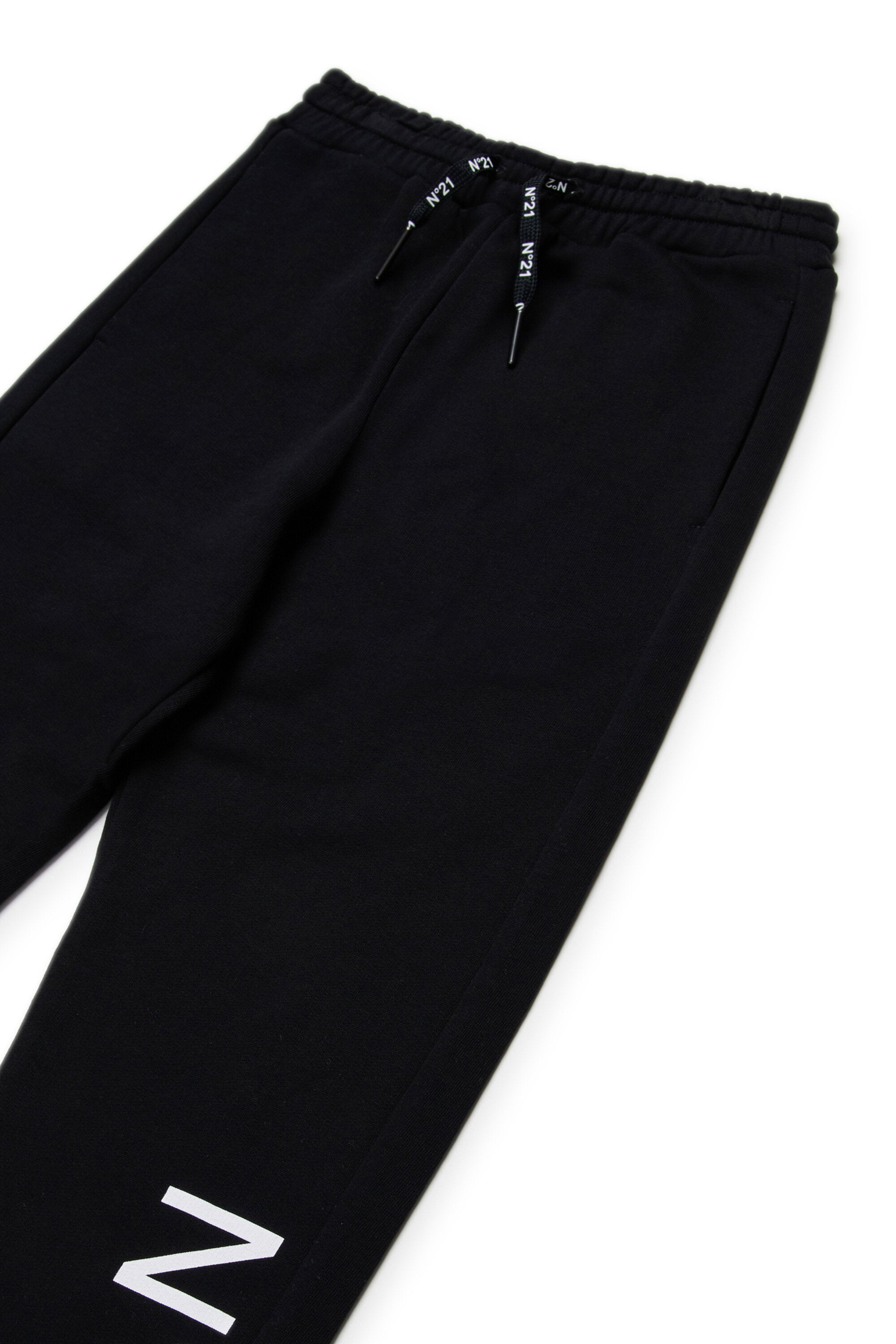 Pink fleece trousers with logo