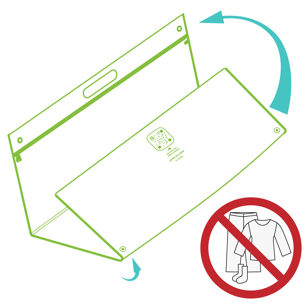 Illustration of a folded empty bag