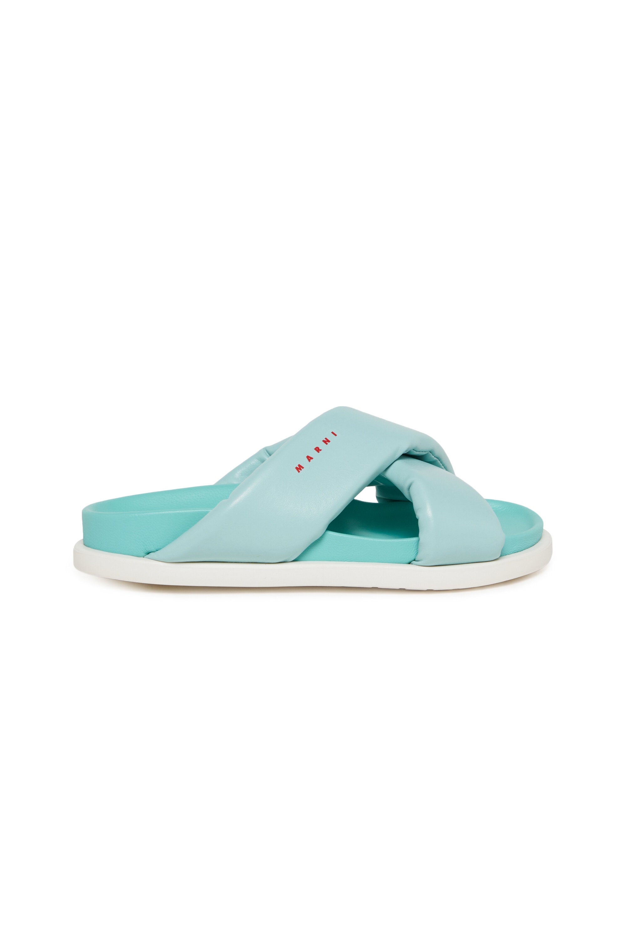 Crossed fussbett puffy slippers