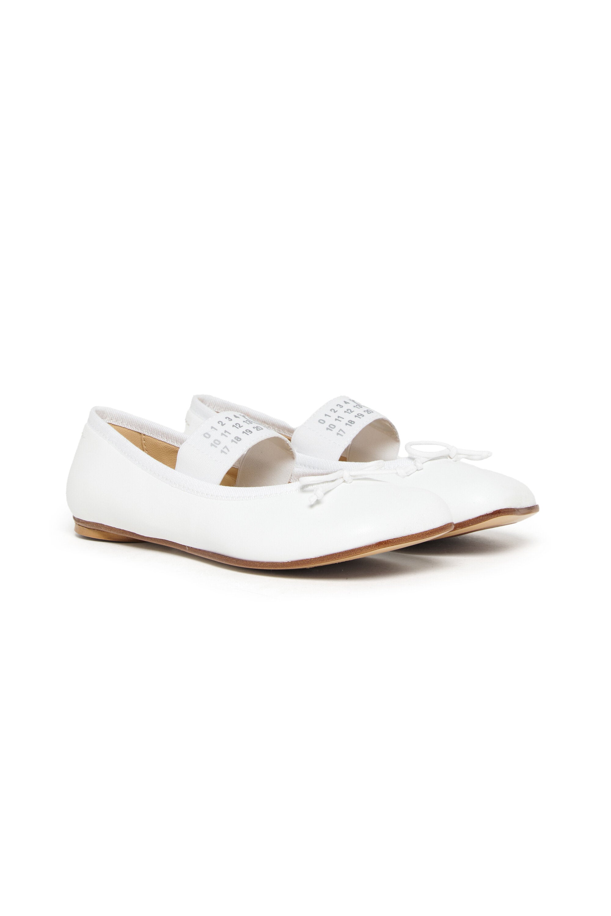 Leather ballet shoes with Numeric logo