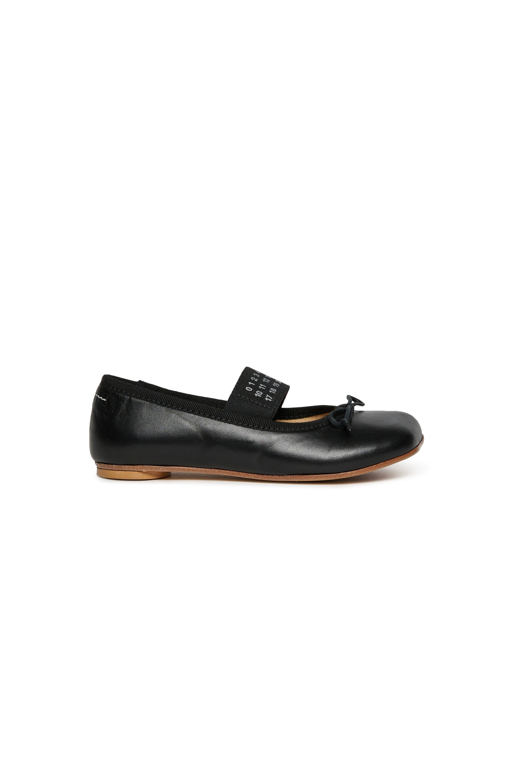 Leather ballet shoes with Numeric logo
