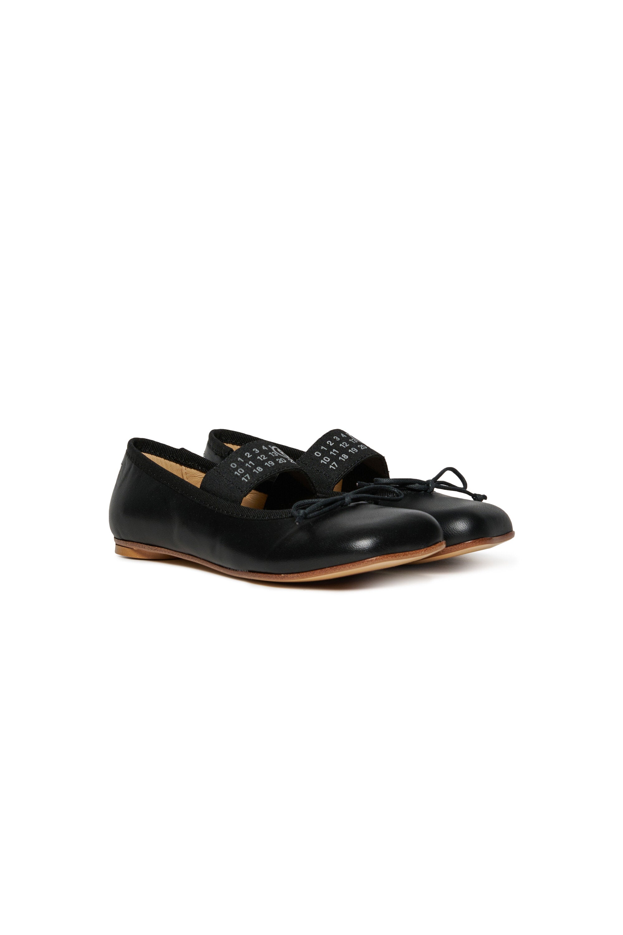 Leather ballet shoes with Numeric logo