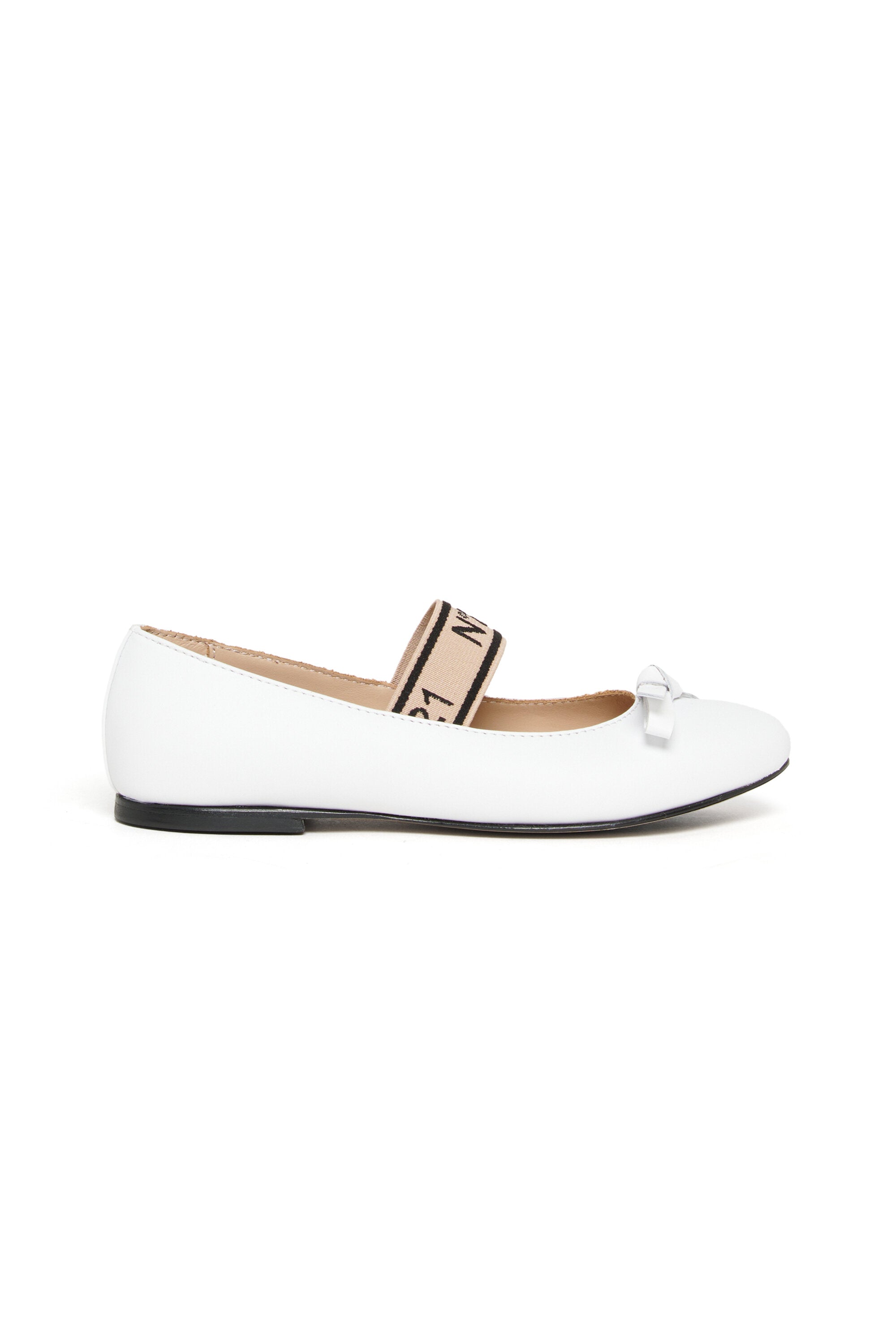 Leather ballerinas with bow