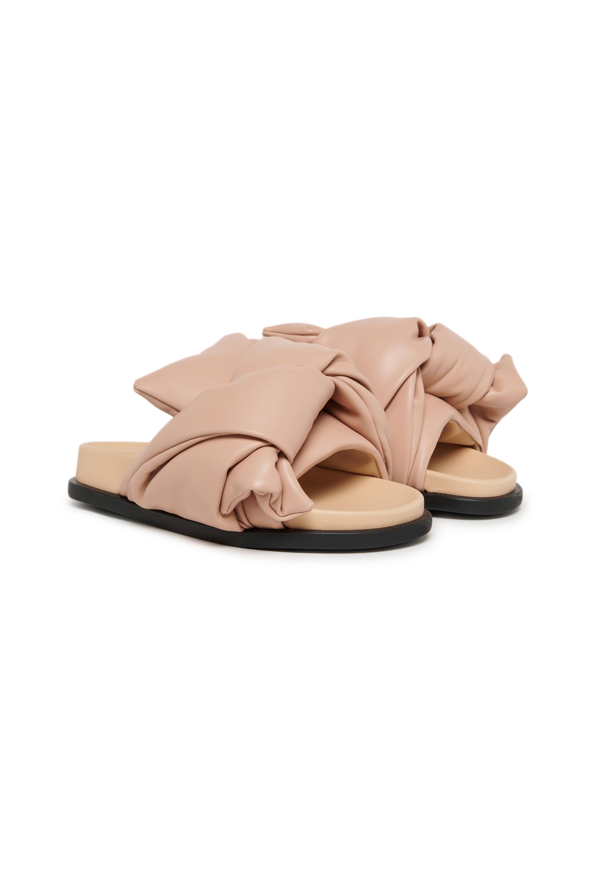 Puffy knotted fussbett sandals