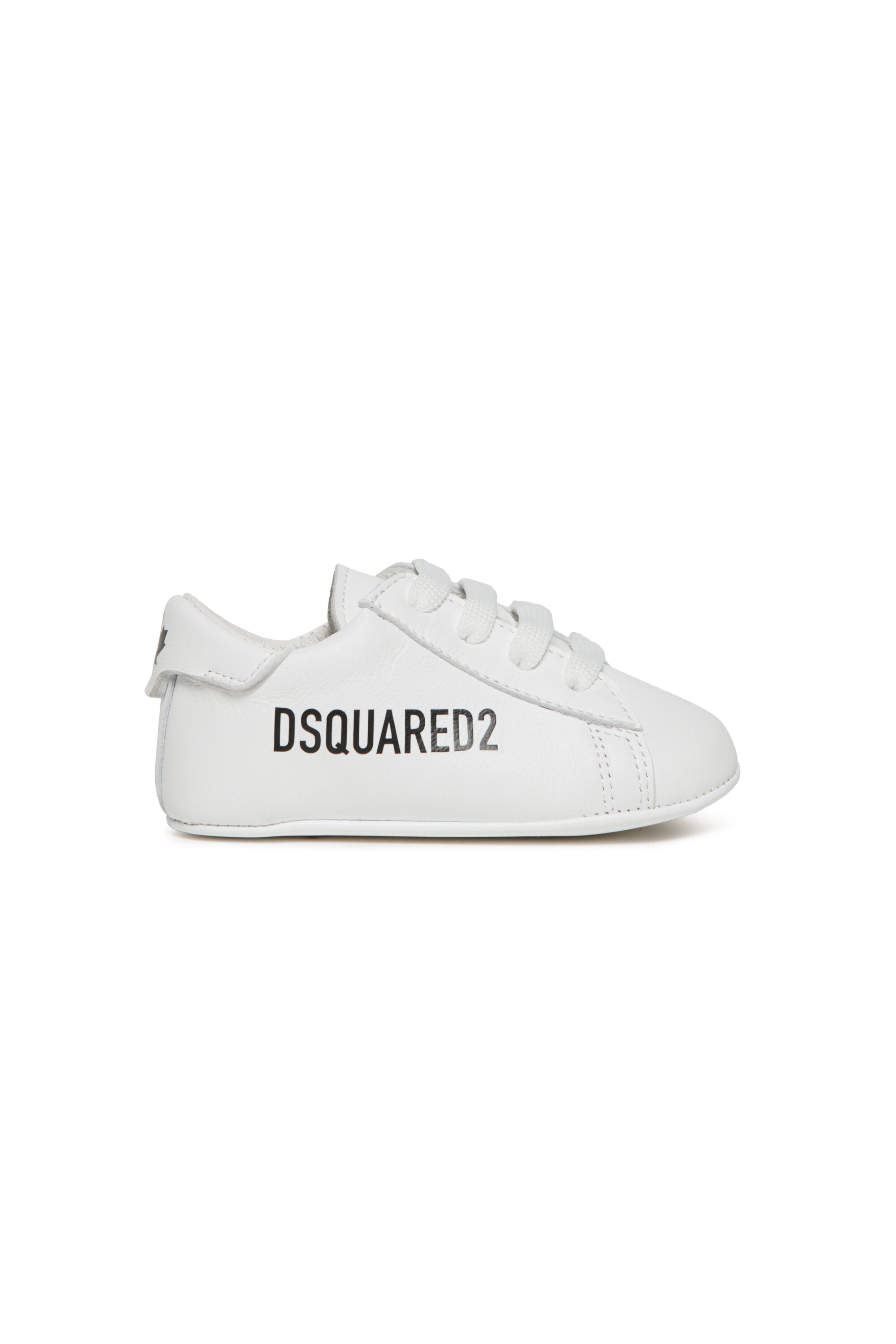Low leather trainers with logo