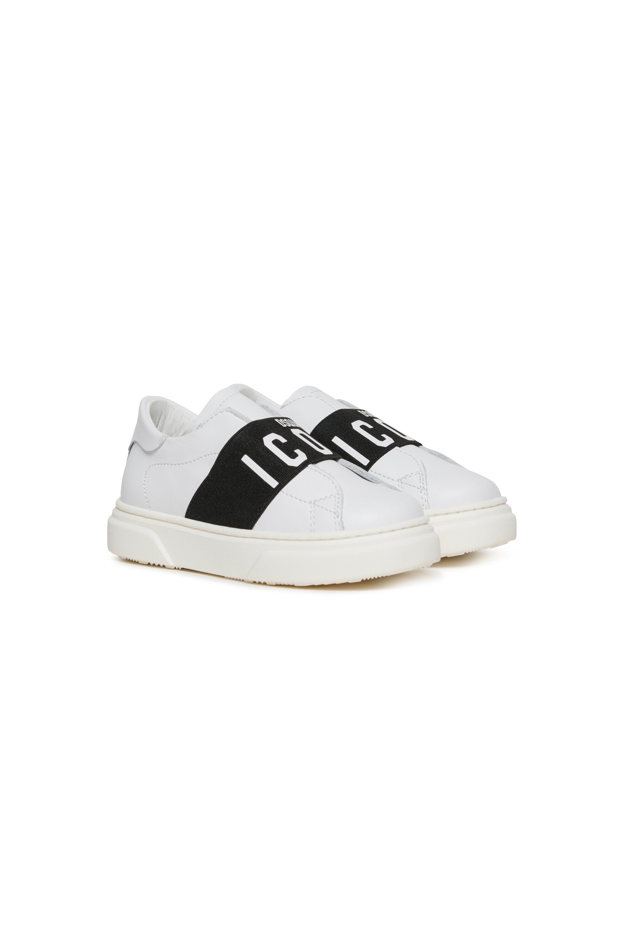 Low slip-on trainers with elastic ICON