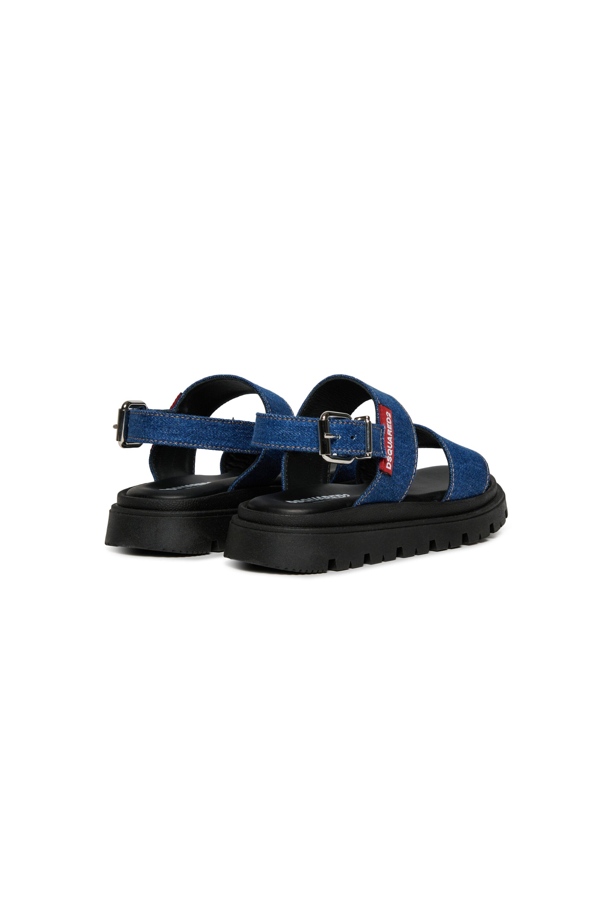 Denim platform sandals