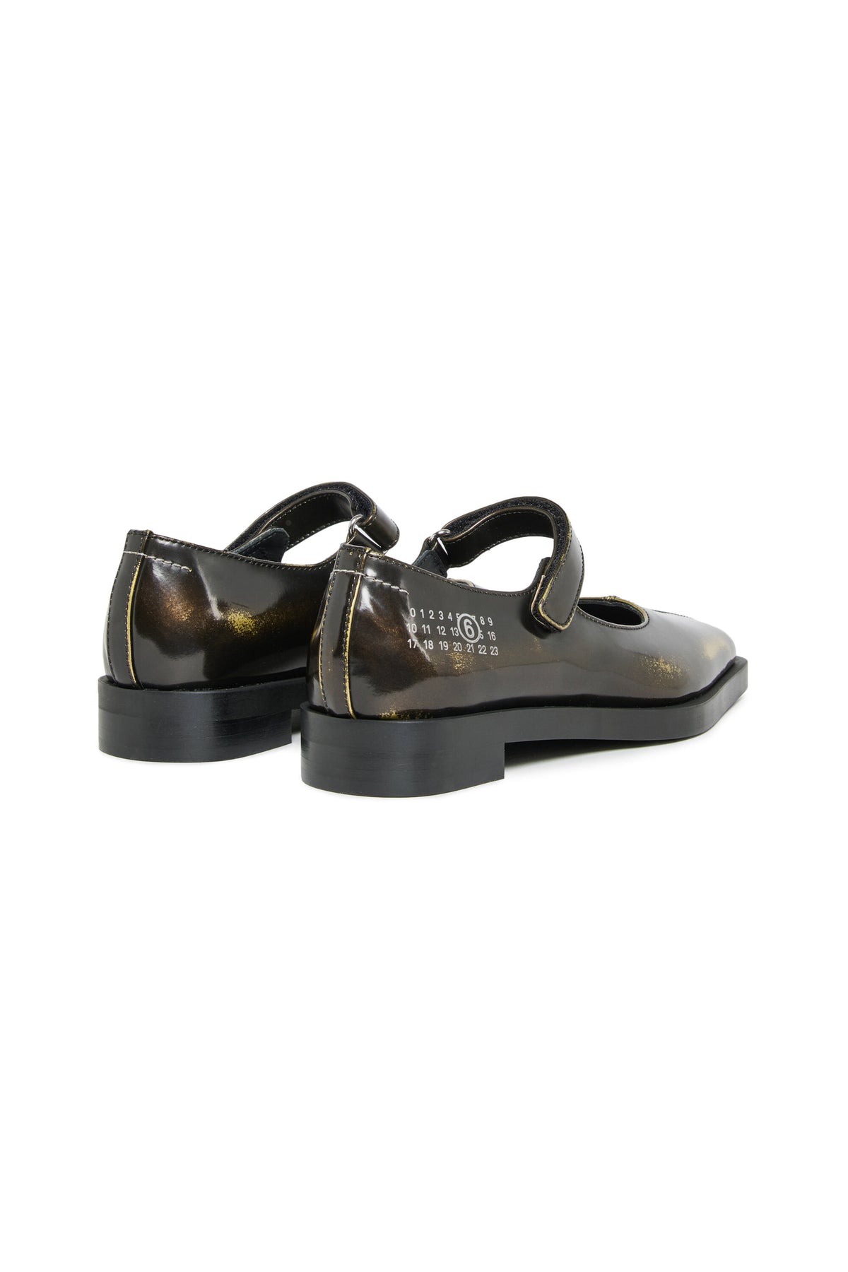 Two-tone leather Mary Jane shoes