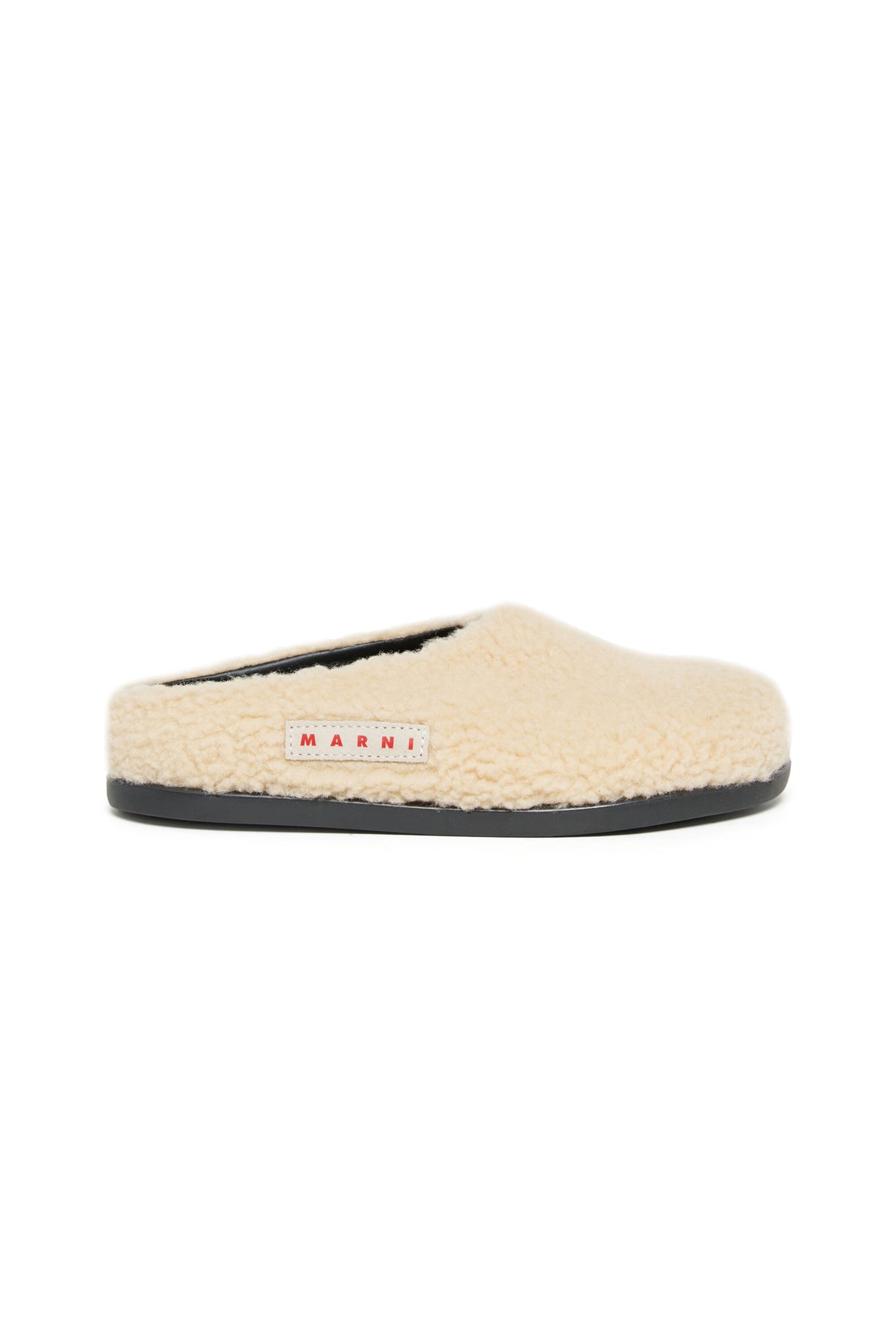 Teddy mules slippers with logo
