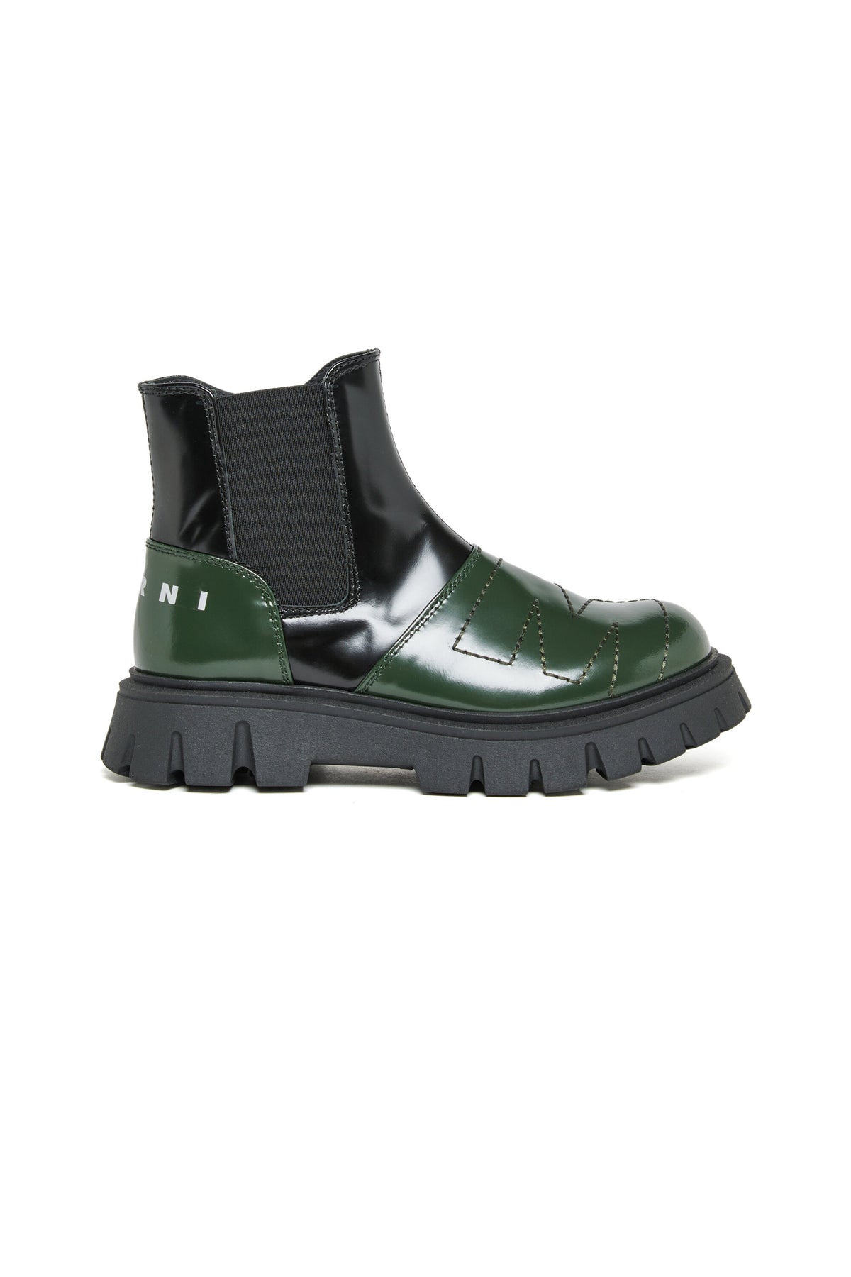 Two-tone leather Chelsea boots
