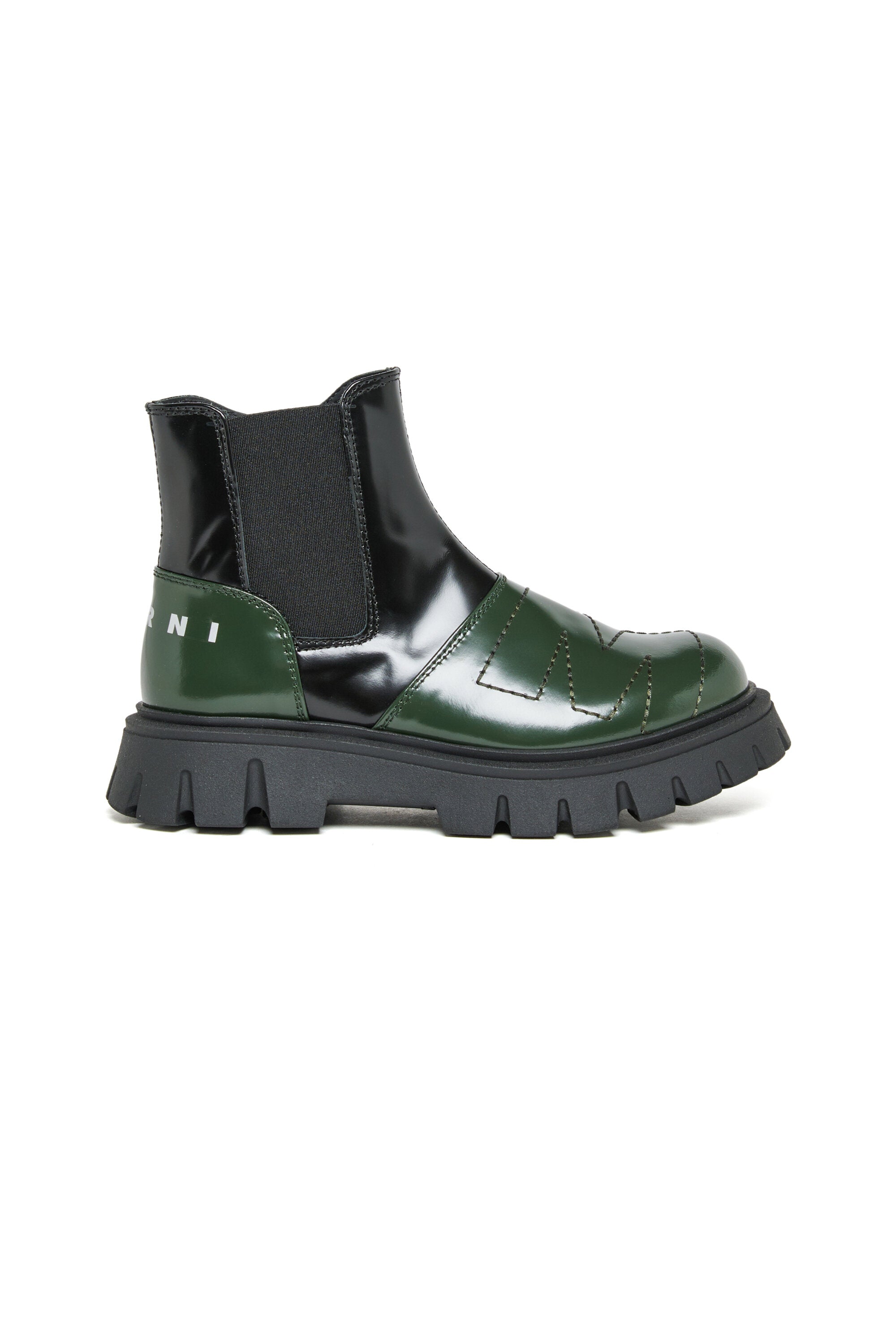 Two-tone leather Chelsea boots