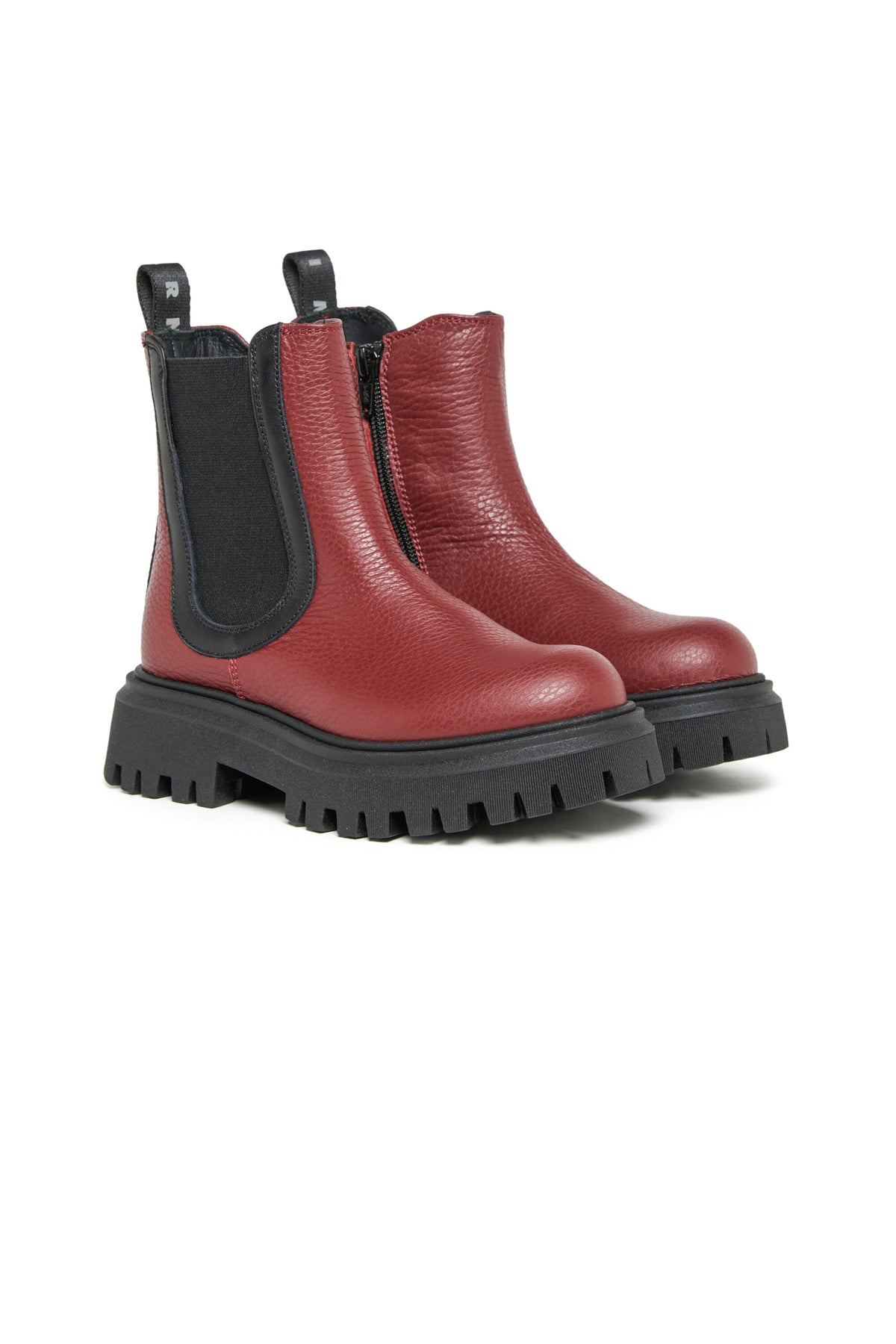 Chelsea boots with contrasting elastic bands