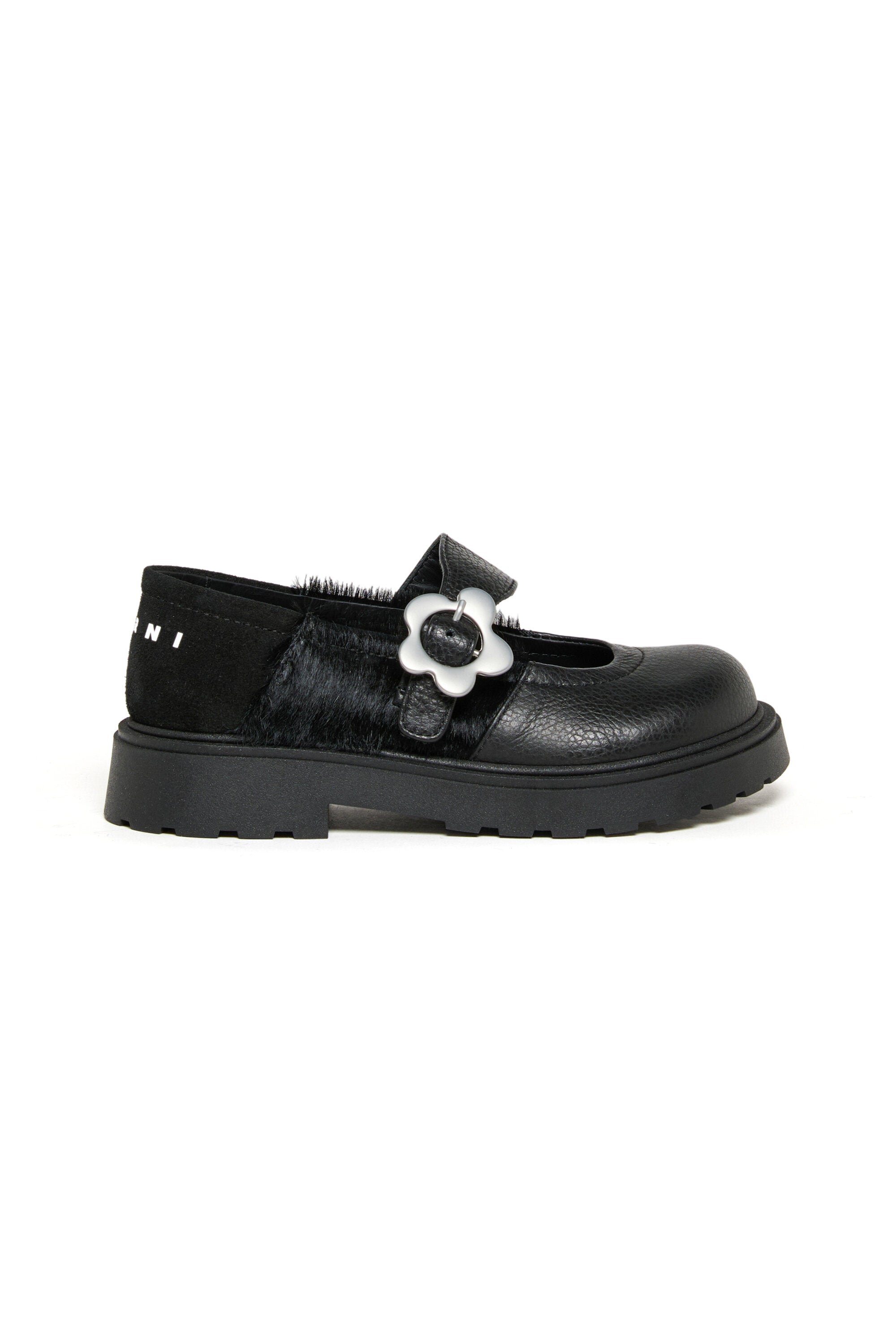 Mary Jane shoes with flower buckle