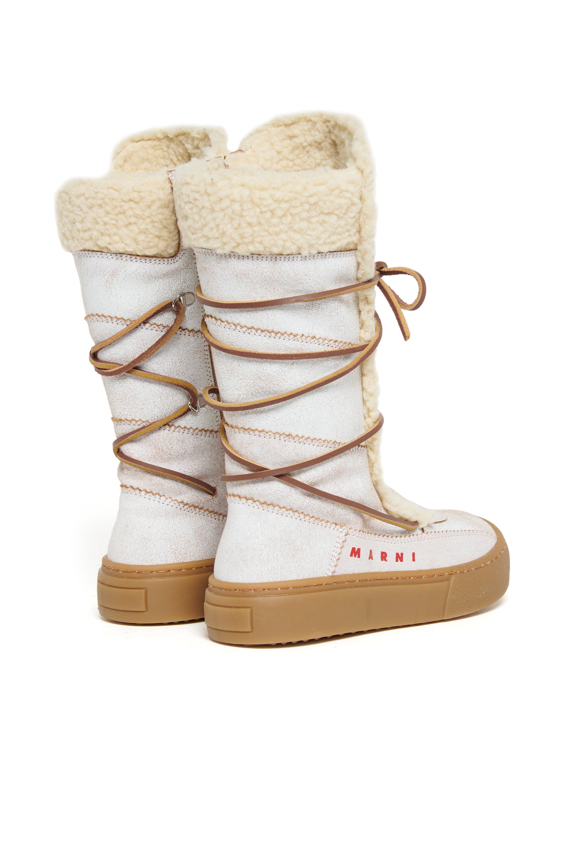 Tall snow boots with teddy interior