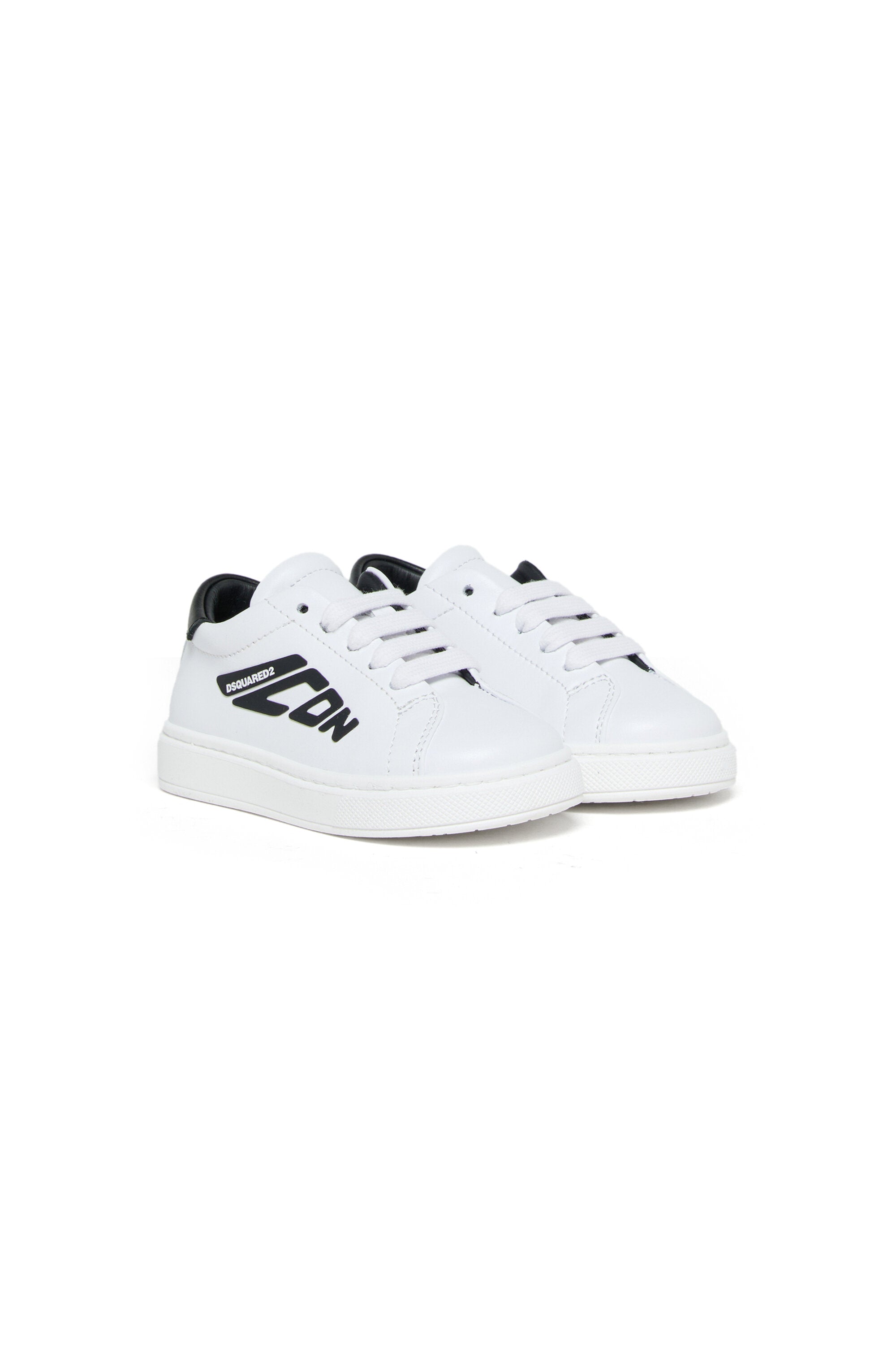Icon logo leather low top sneakers
