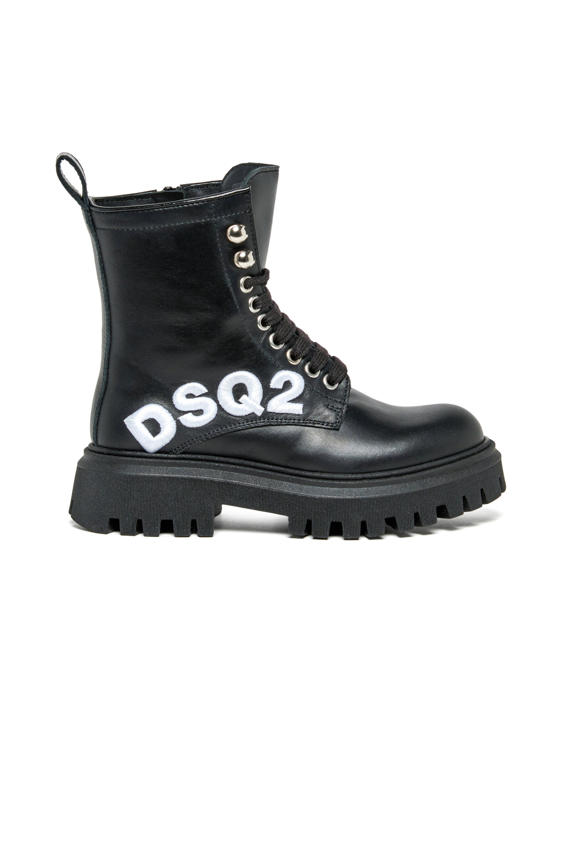 DSQ2 logo combat boots