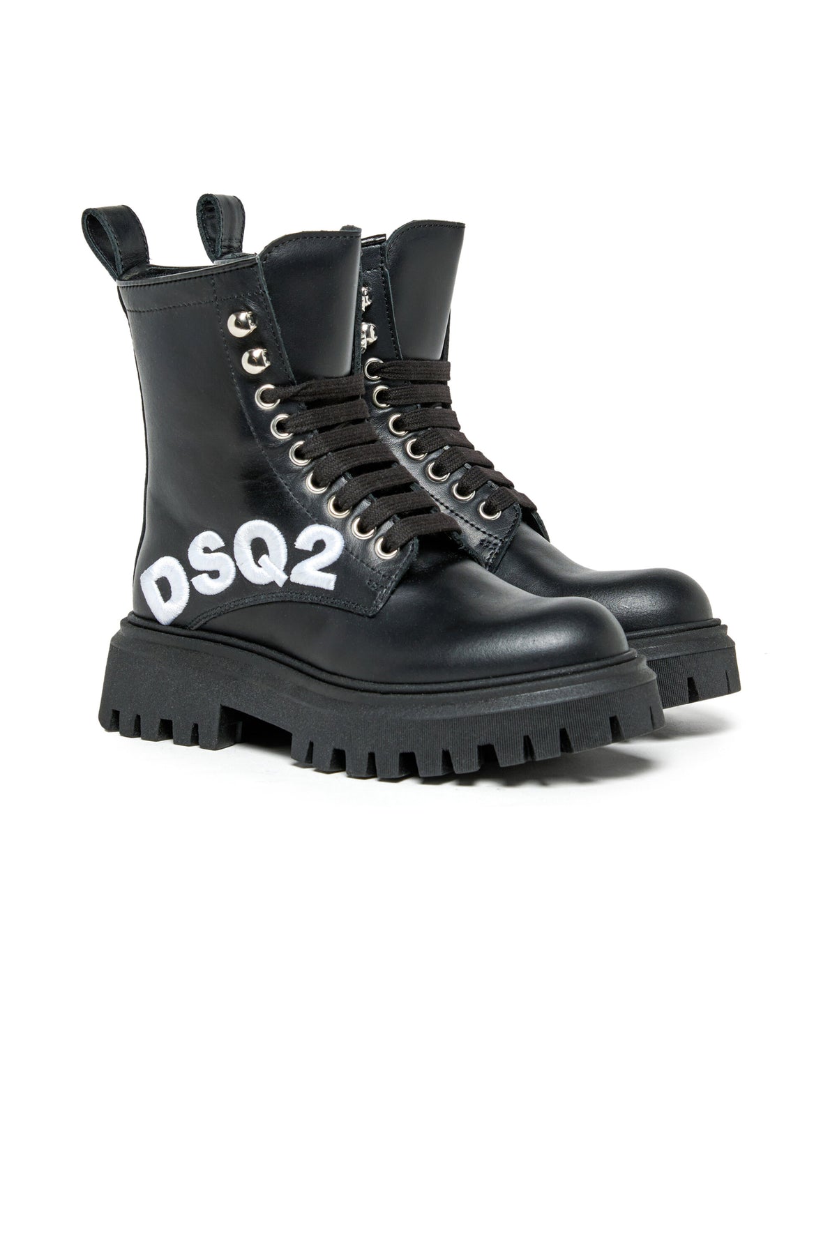 DSQ2 logo combat boots