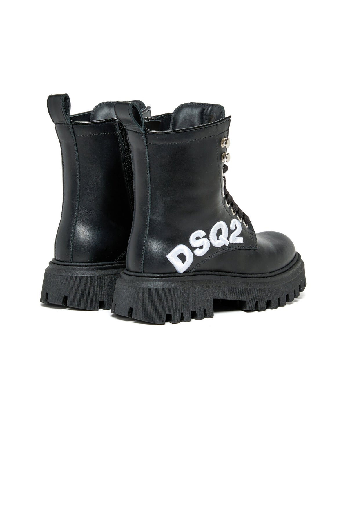 DSQ2 logo combat boots