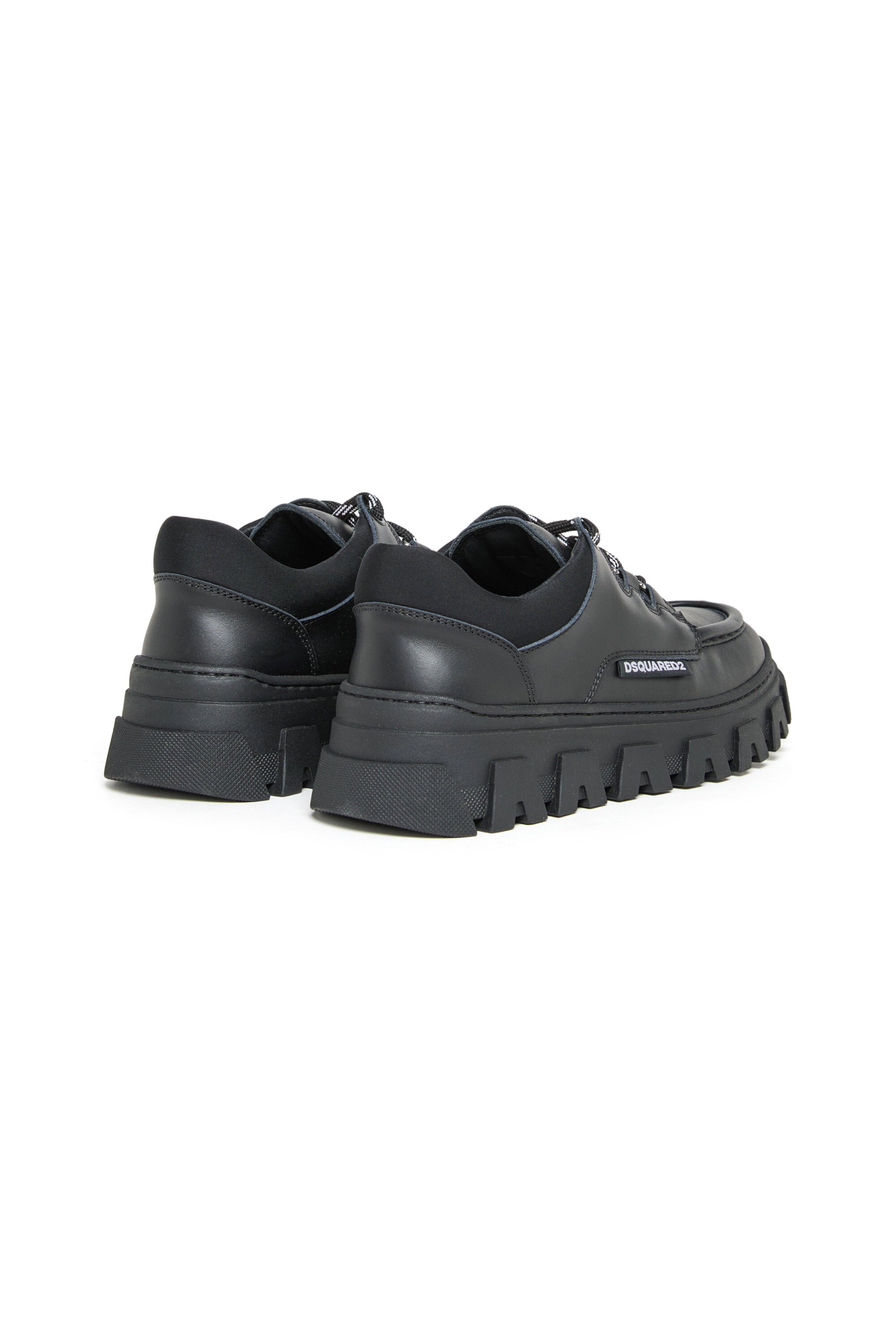 Laced shoes with chunky soles