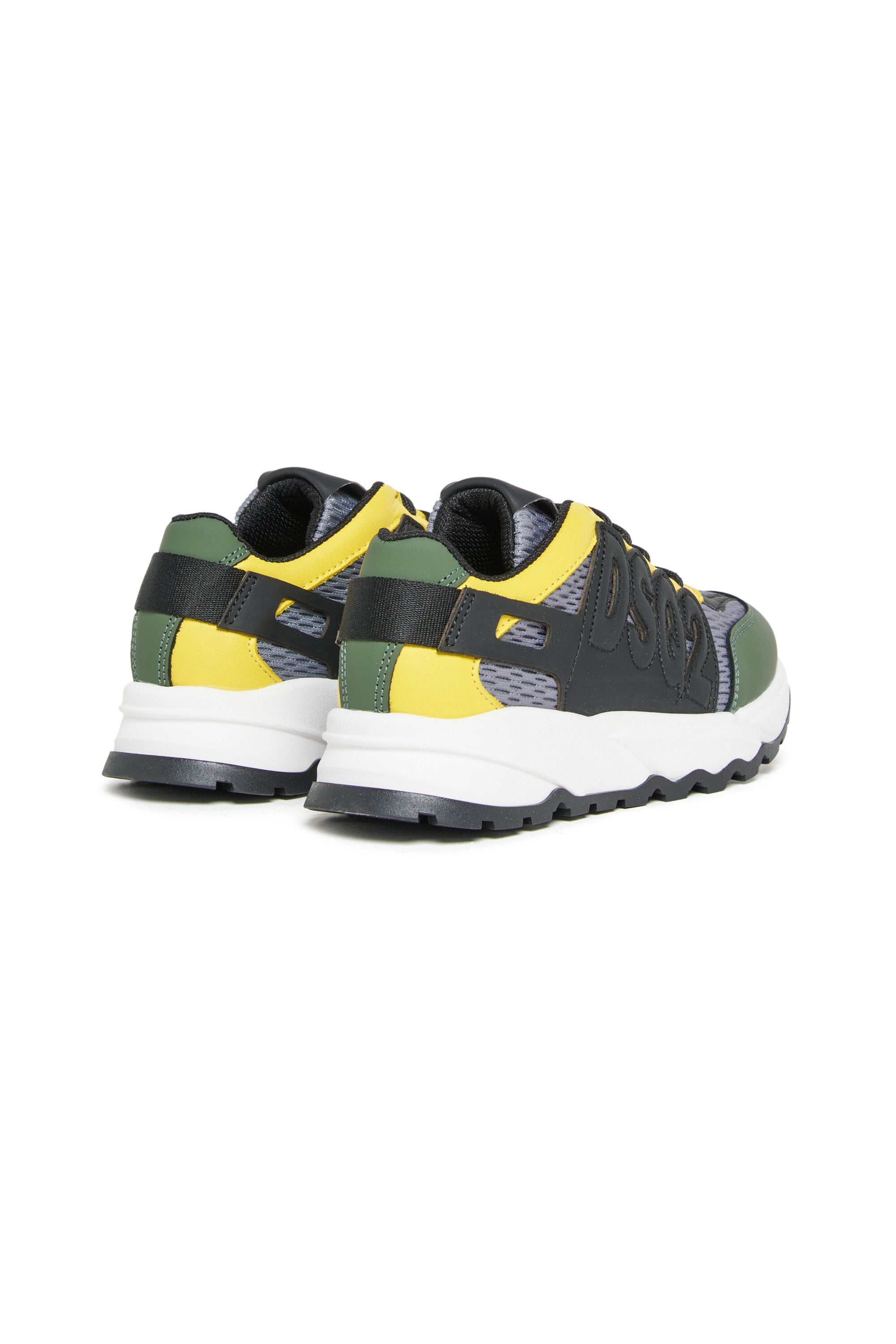 Dash leather and mesh low top sneakers