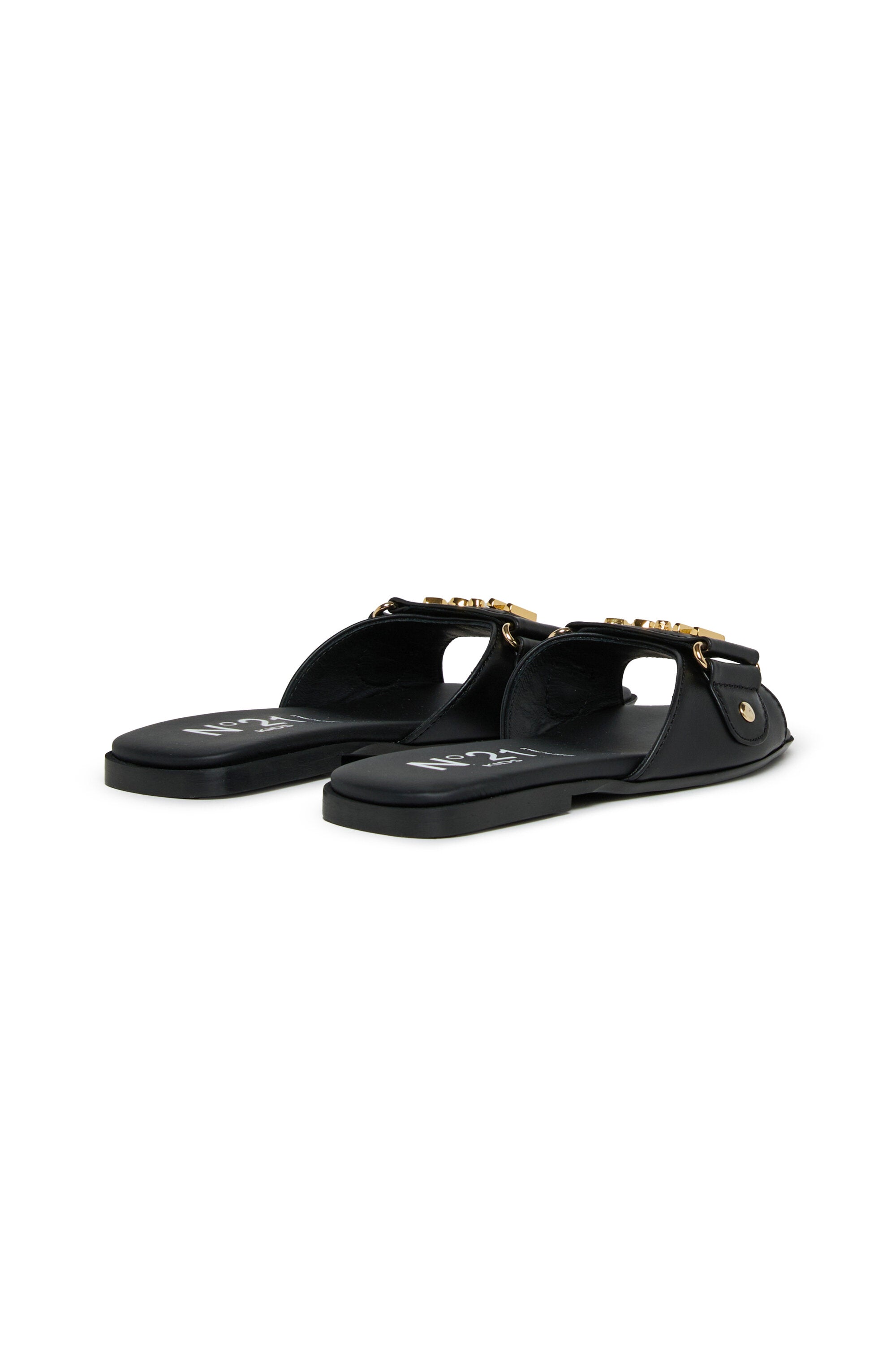 Slide sandals with logo